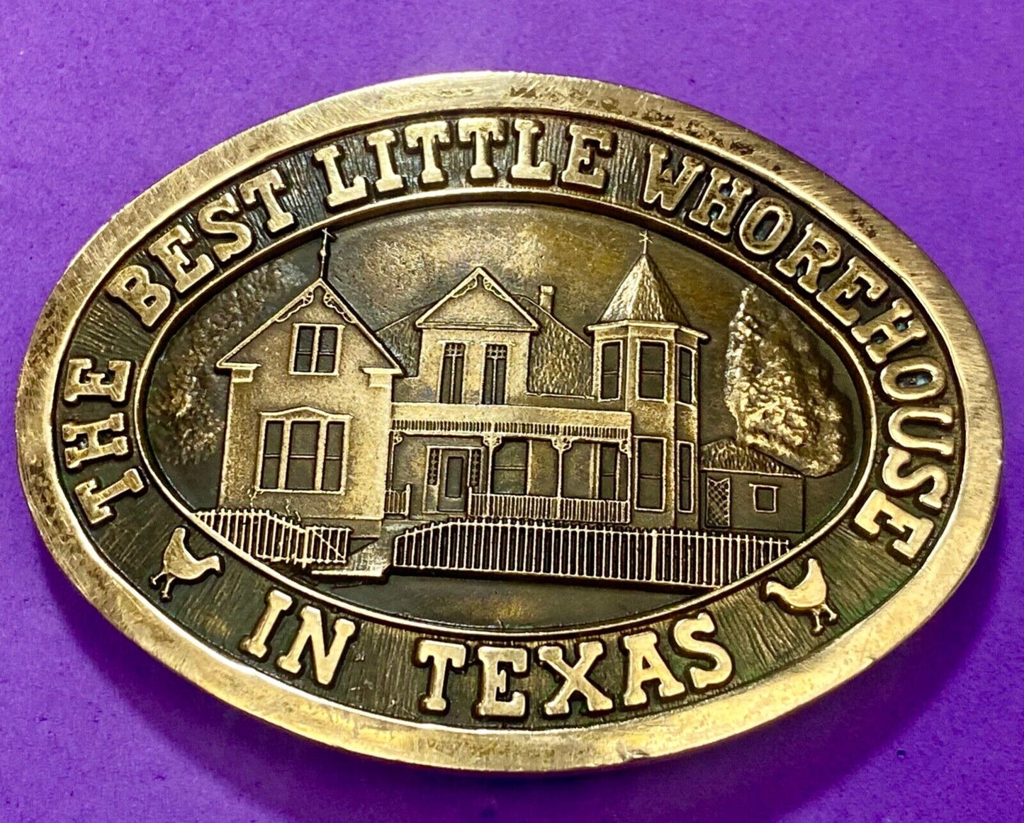 The Best Little Whorehouse in Texas Burt Dolly belt buckle Movie Wrap Crew Gift!