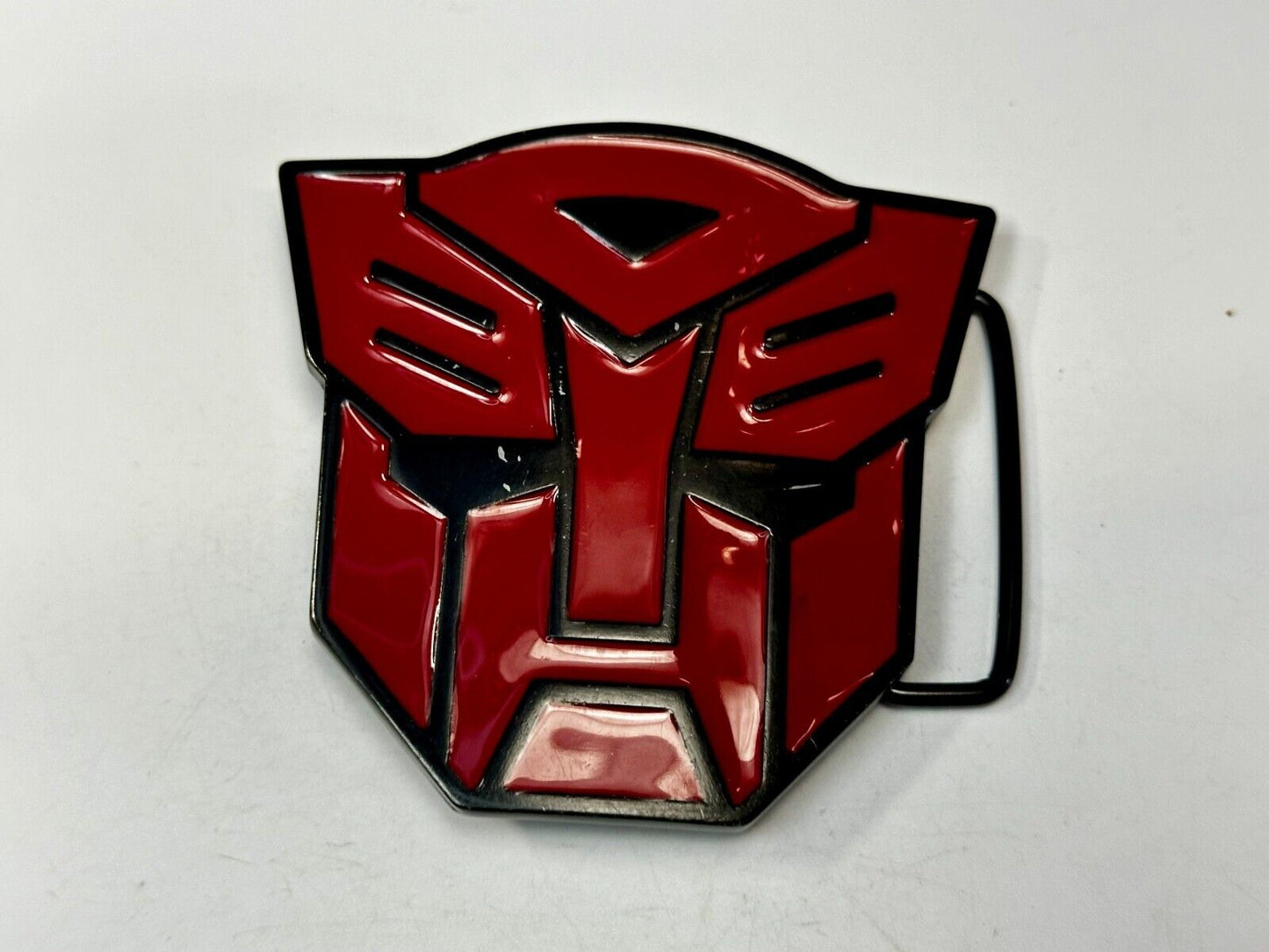 The Transformers Autobot More Than Meet The Eyes Symbol Red Cutout Belt Buckle