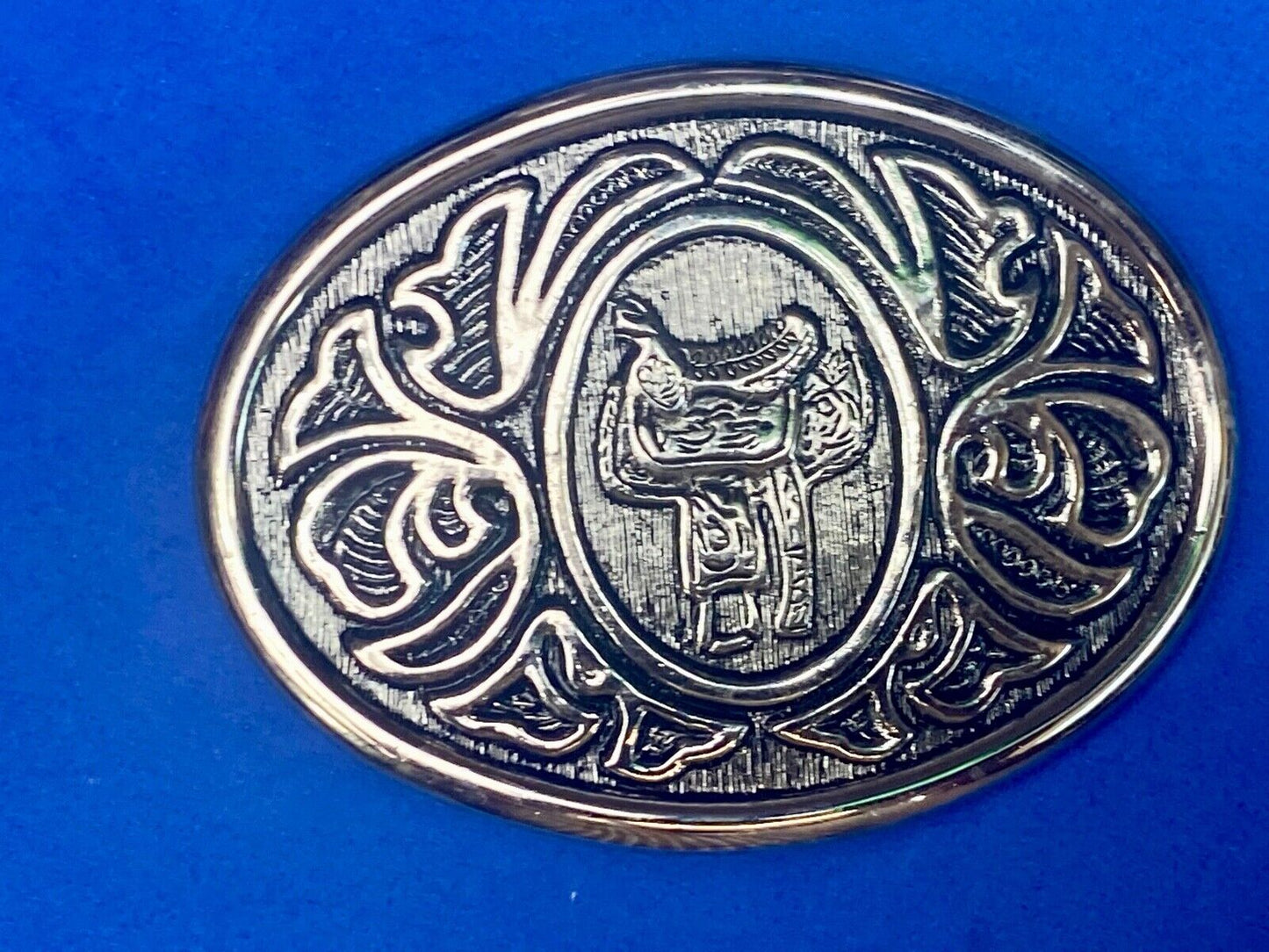 Avon Western Horse Saddle Rodeo Cowboy Ornate Metal Belt Buckle