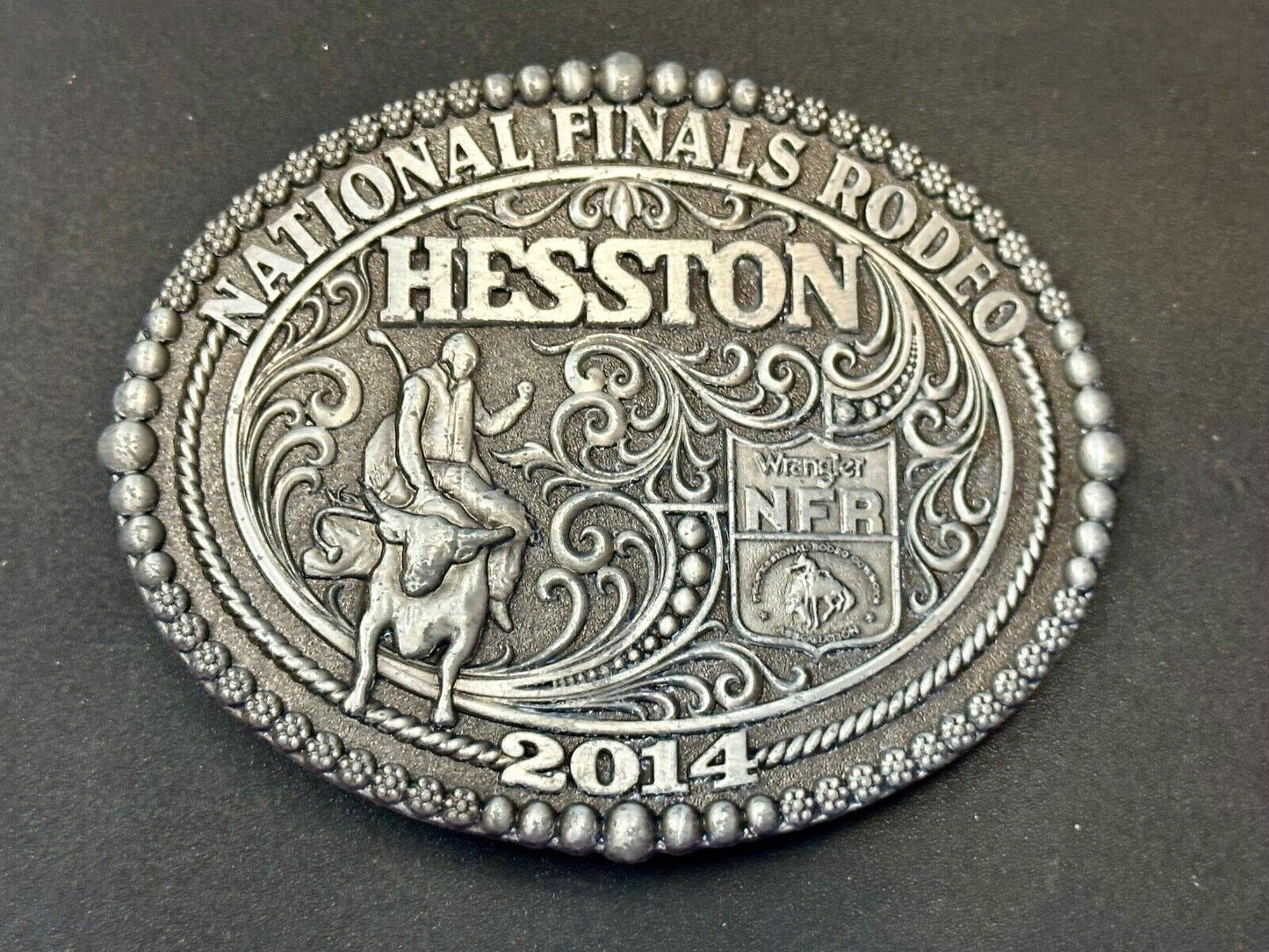 2014 Hesston National Finals Rodeo NFR Collector Montana Silversmiths Buckle