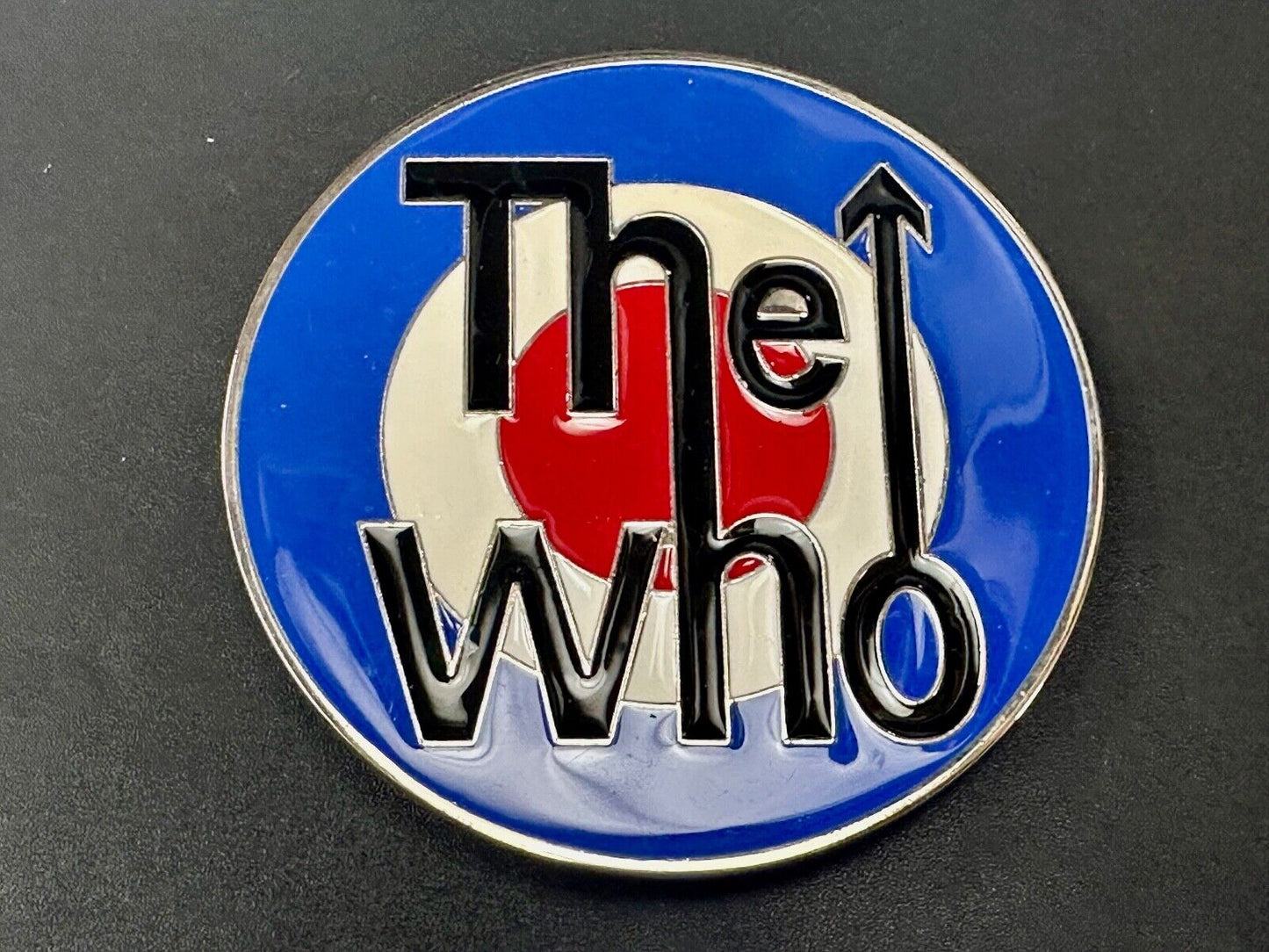 The Who Iconic Band Belt Buckle 2005 Bravado Merchandising Logo Oval Painted