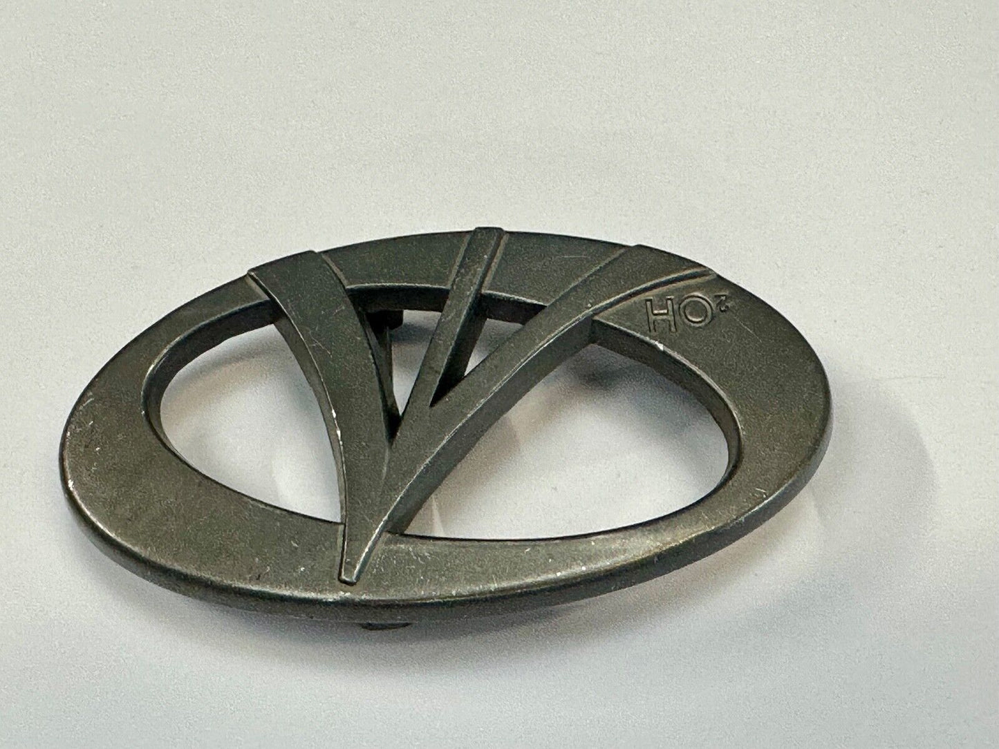 2OH Cutout gold color belt buckle Peace love & Rock & Roll