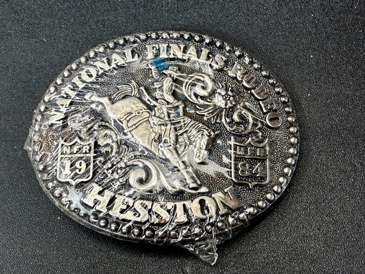 1984 Hesston National Finals Rodeo NFR Cowboys Youth Size NOS Belt Buckle