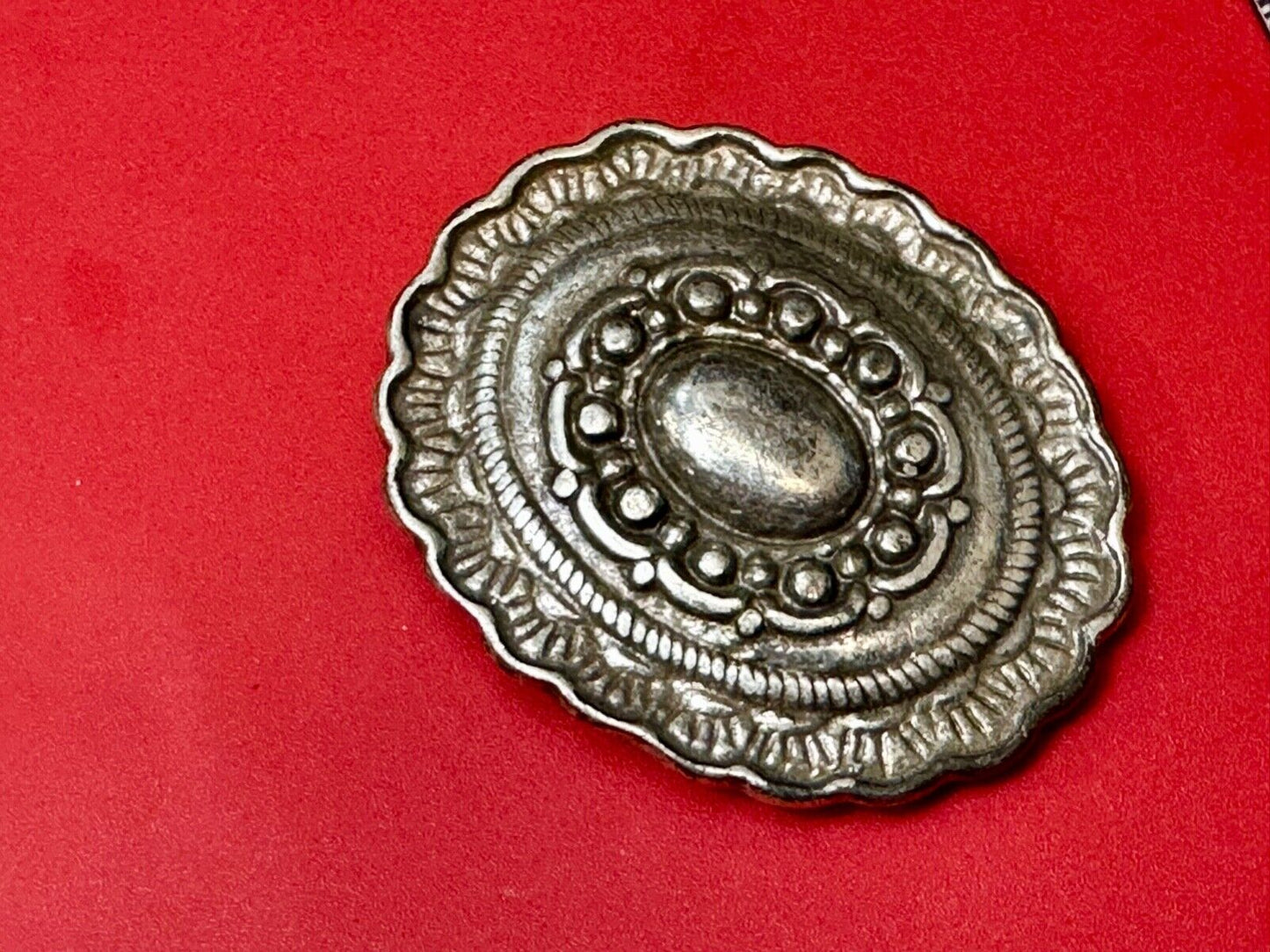 3" wide southwestern Concho Style Dress silver tone Belt Buckle