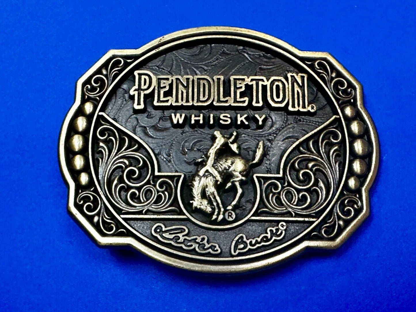 2024 Pendleton whiskey Let'er Buck Rodeo Cowboy Montana Silversmiths Belt Buckle