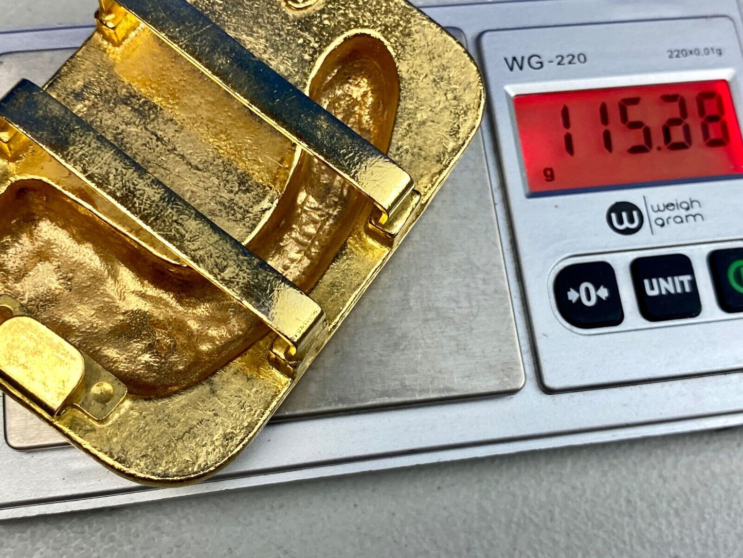 Big gold tone block letter J belt buckle - Name, Initial, personal meaning!