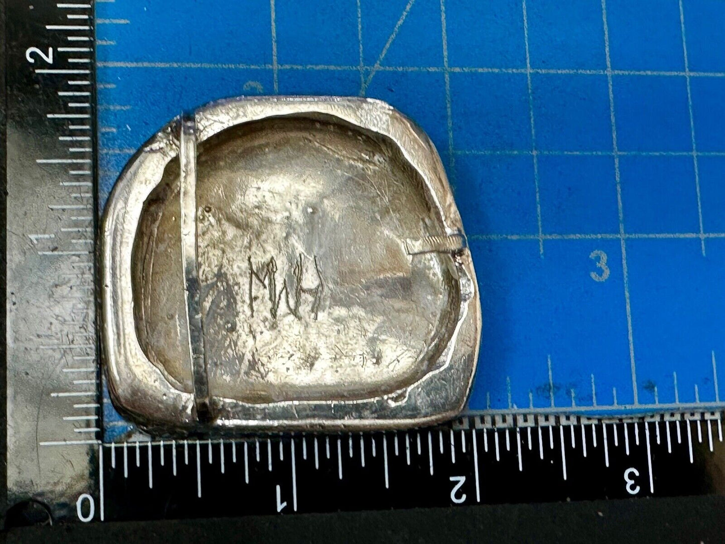 Bald Eagle Head - Patriotic America Silver Belt Buckle Artisan Made signed MH