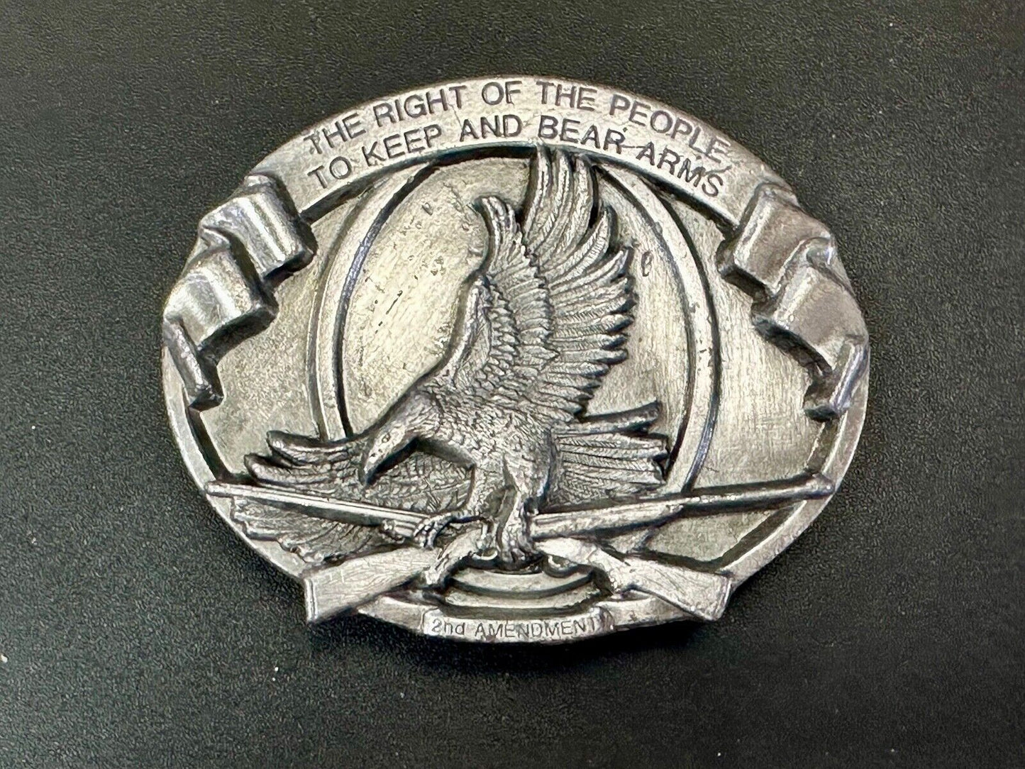 The Right of the People to keep and Bear Arms patriotic Eagle Gun 84 belt buckle