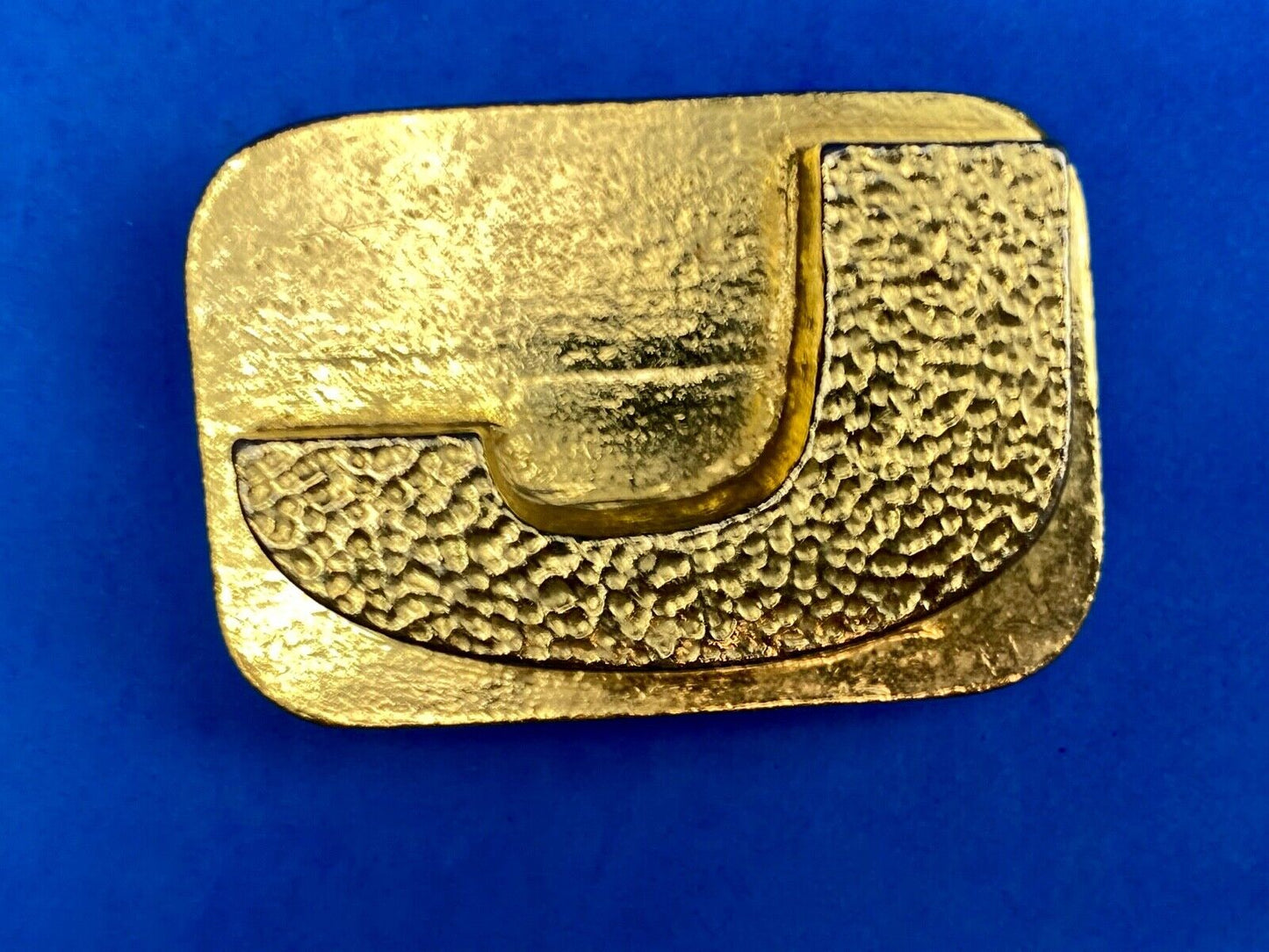 Big gold tone block letter J belt buckle - Name, Initial, personal meaning!