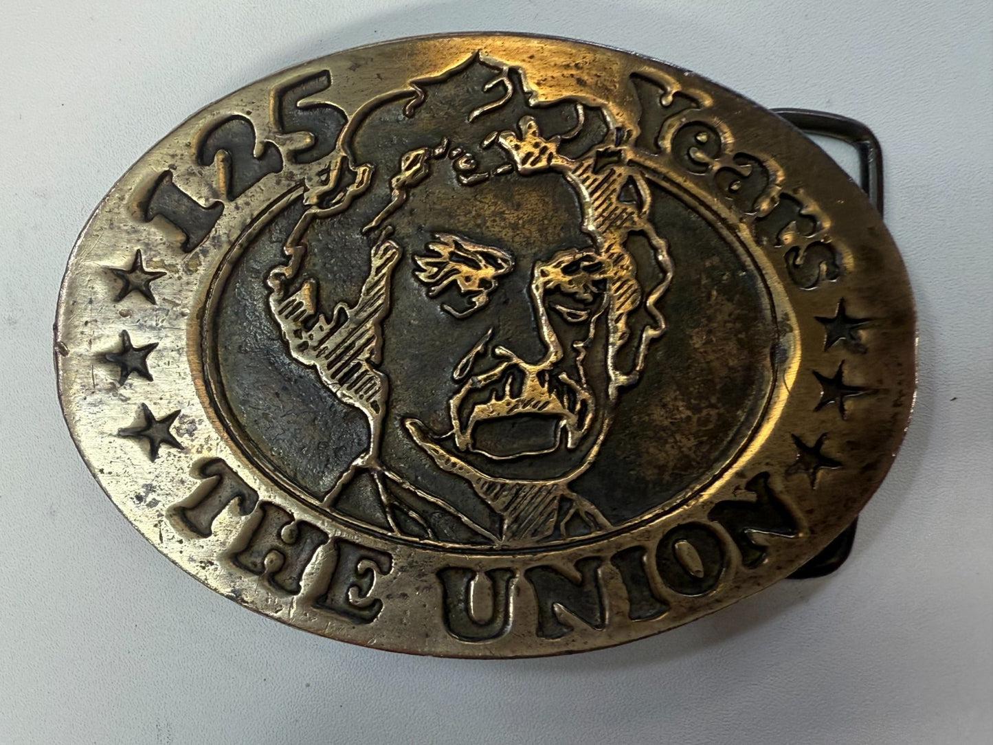 The Union American Civil War 125 Years Grant Clemens Twain Cal Metal Belt Buckle