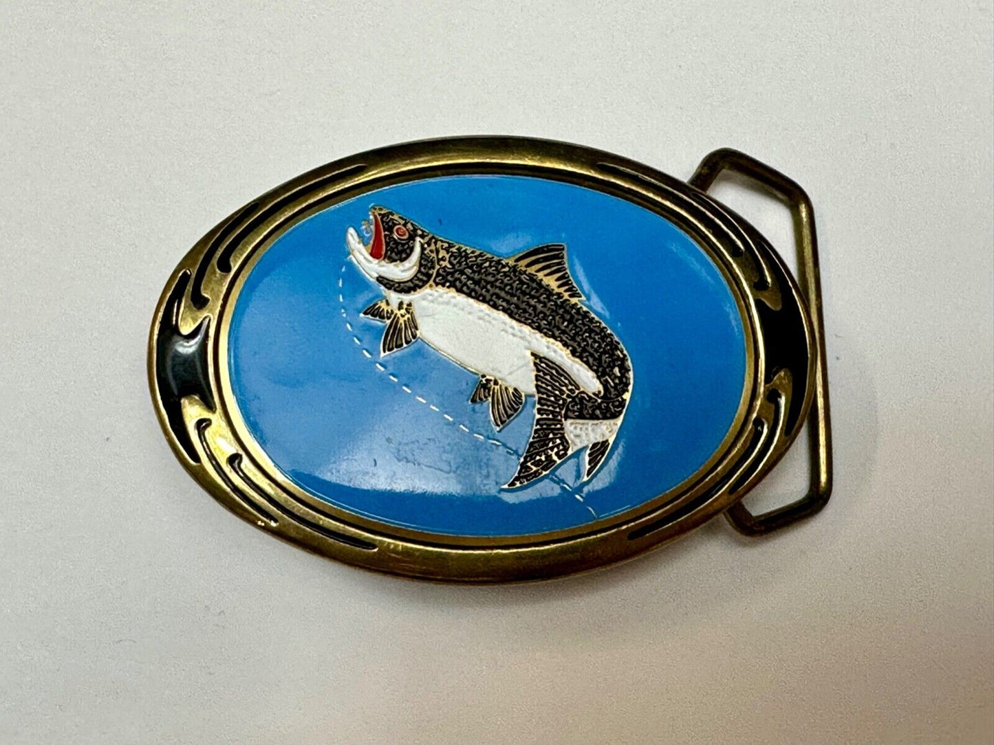 Beautiful Fly fishing - Solid brass 1988 F 09 belt buckle Fishermans gift!