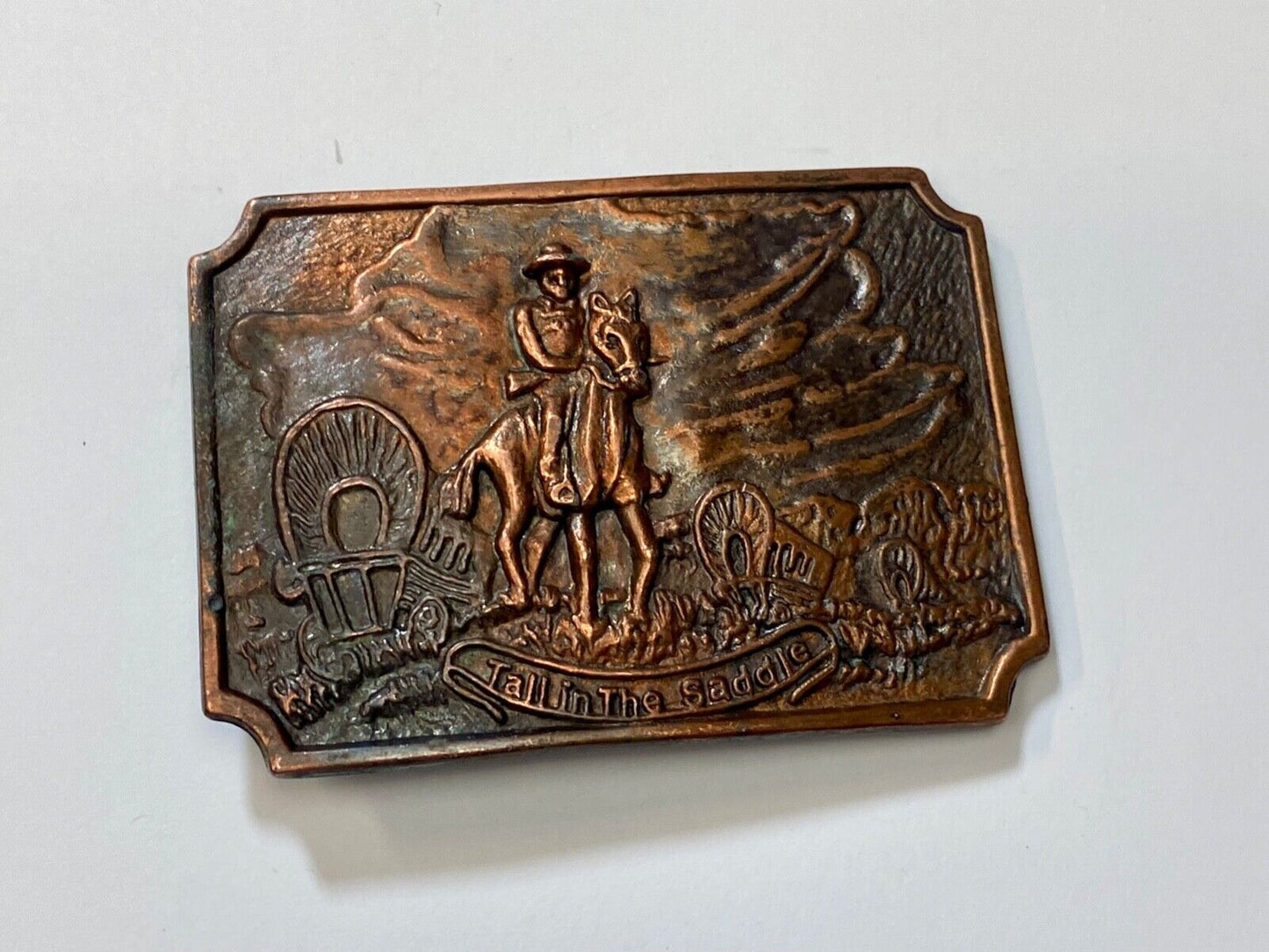 Tall in the Saddle - Western Horse and Cowboy way of life! belt buckle