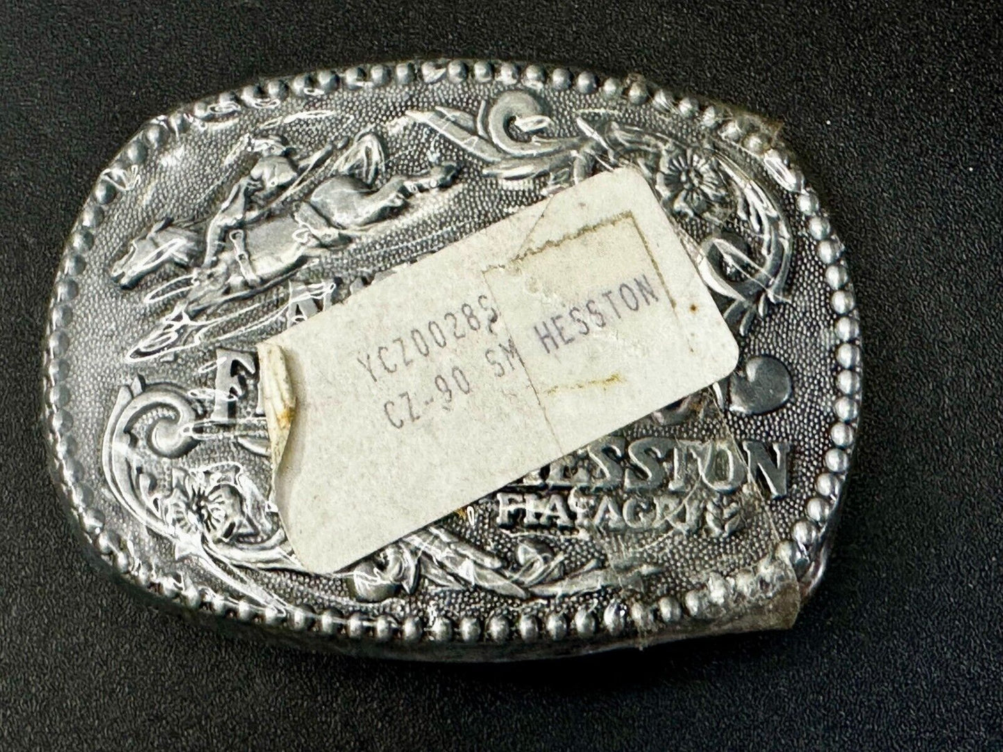 1990 Hesston National Finals Rodeo NFR Cowboys Youth Size NOS Belt Buckle
