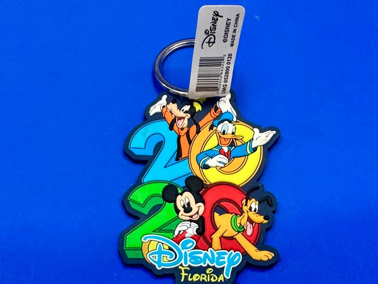 2020 Celebration Disney Florida Mickey Goofy Pluto Keychain - Key Ring Chain