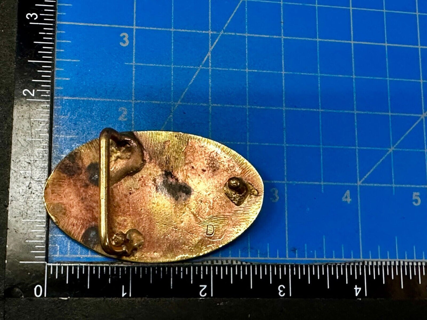 Black inland Fall Tree Small Hippy Vibe Brass Belt Buckle for up to a 1.25" belt