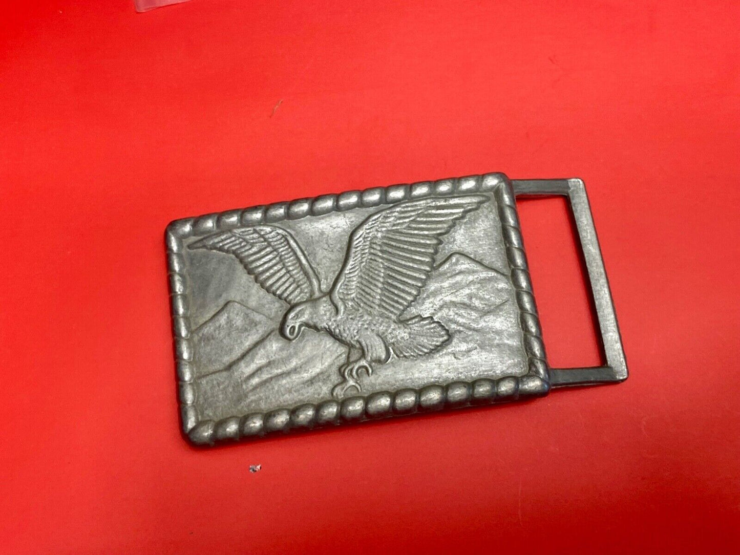 Vintage EAGLE Belt Buckle American Americana USA Biker Mountains Classic