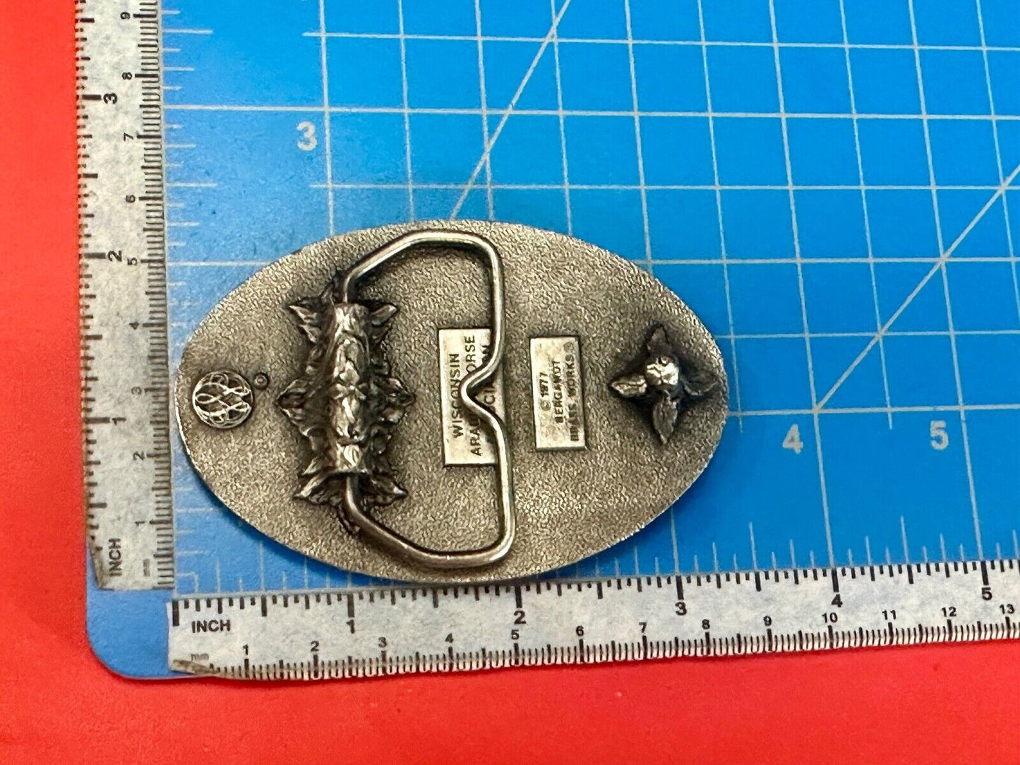 The Badger Ride WAHA Endurance Completive WI Arabian Horse Assn 77 belt buckle