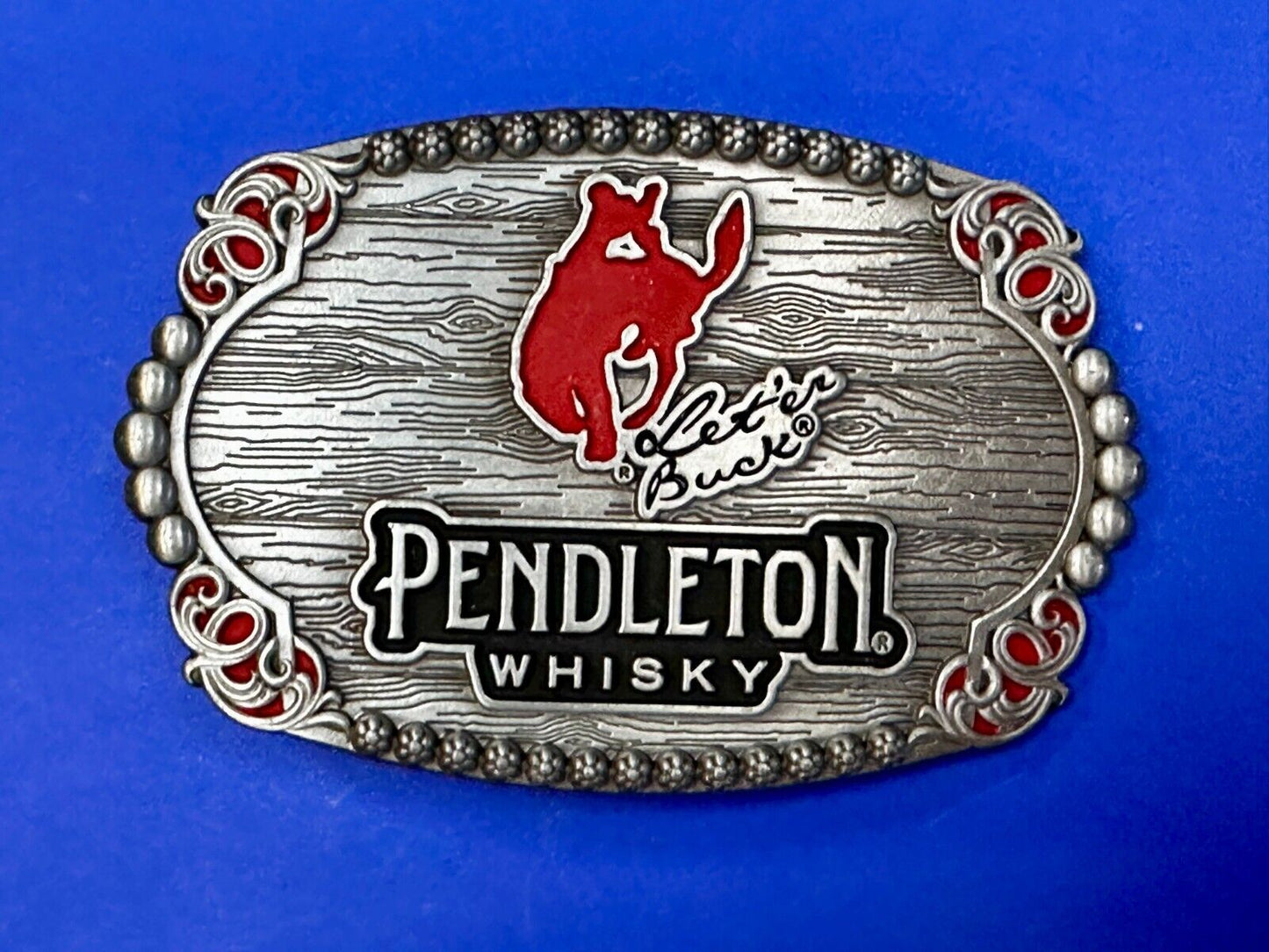 2023 Pendleton Whiskey Let'er Buck Rodeo Cowboy Montana Silversmiths Belt Buckle