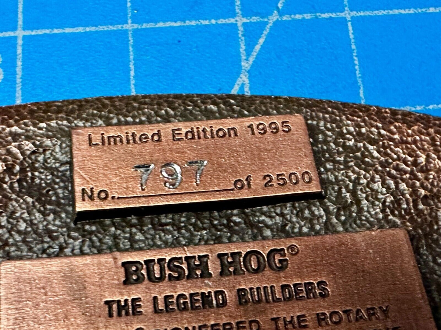 1995 Bush Hog Vintage Farm Agriculture Lawn Care Belt Buckle By Spec Cast