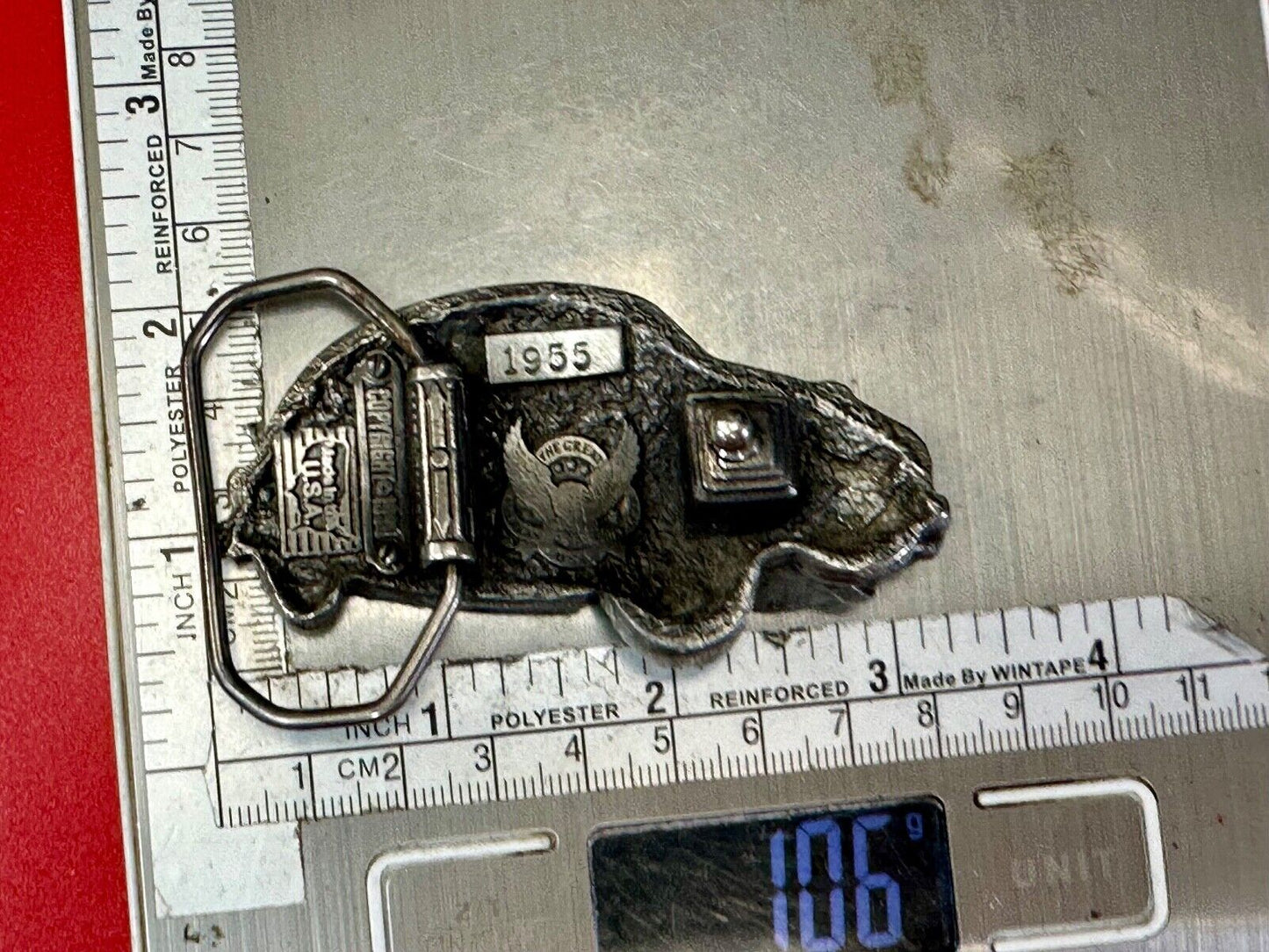 1990 VW Volkswagen Bug Car Auto Collectors Dealers Great American belt buckle Co