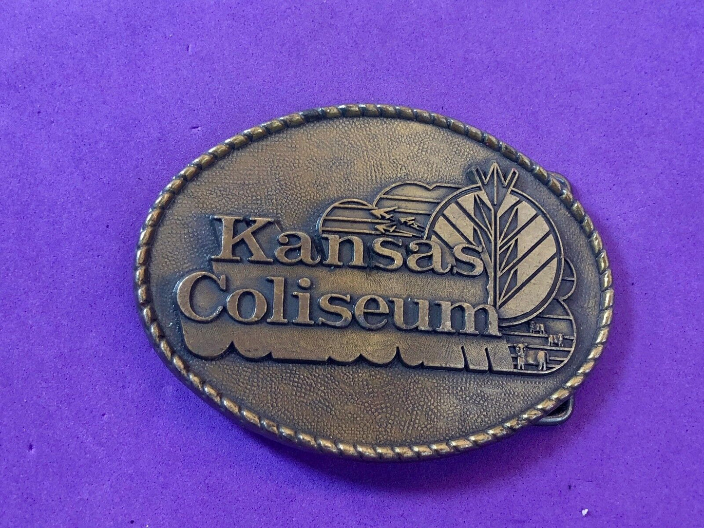 Vintage - Ks Kansas Coliseum Event Center - Promotional belt buckle