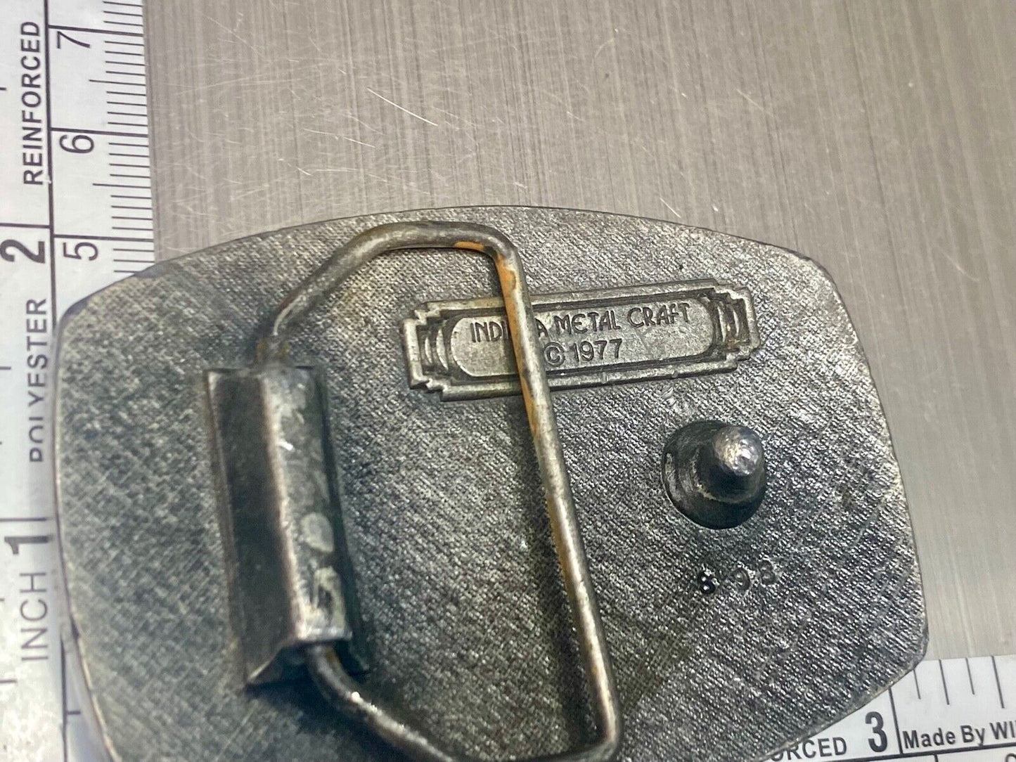 Vintage 1977 Tennis Sport Racquet Racket Court Net Tennis Ball Belt Buckle