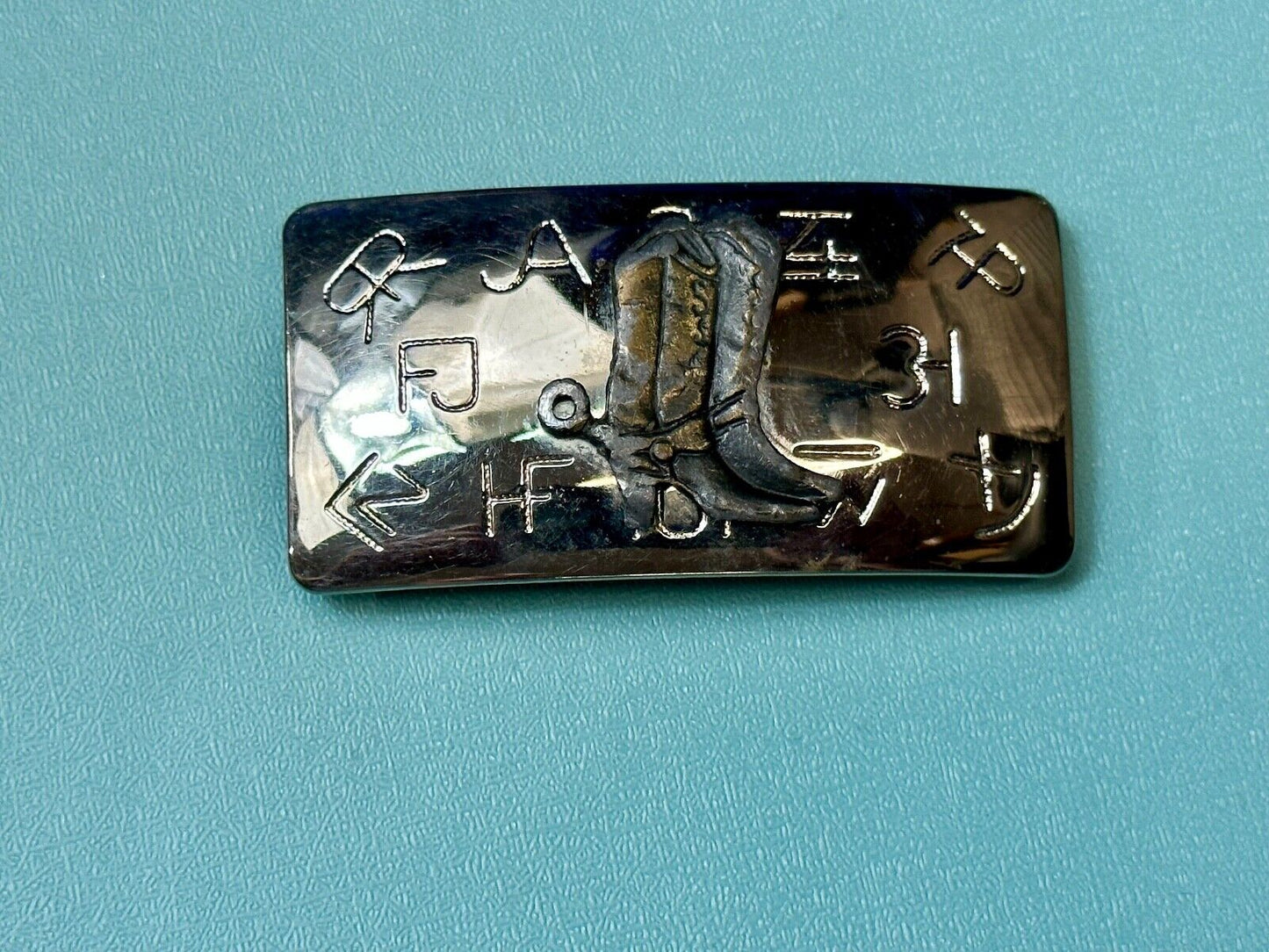 Vintage Chambers cowboy boots western cowboys cowgirls belt buckle
