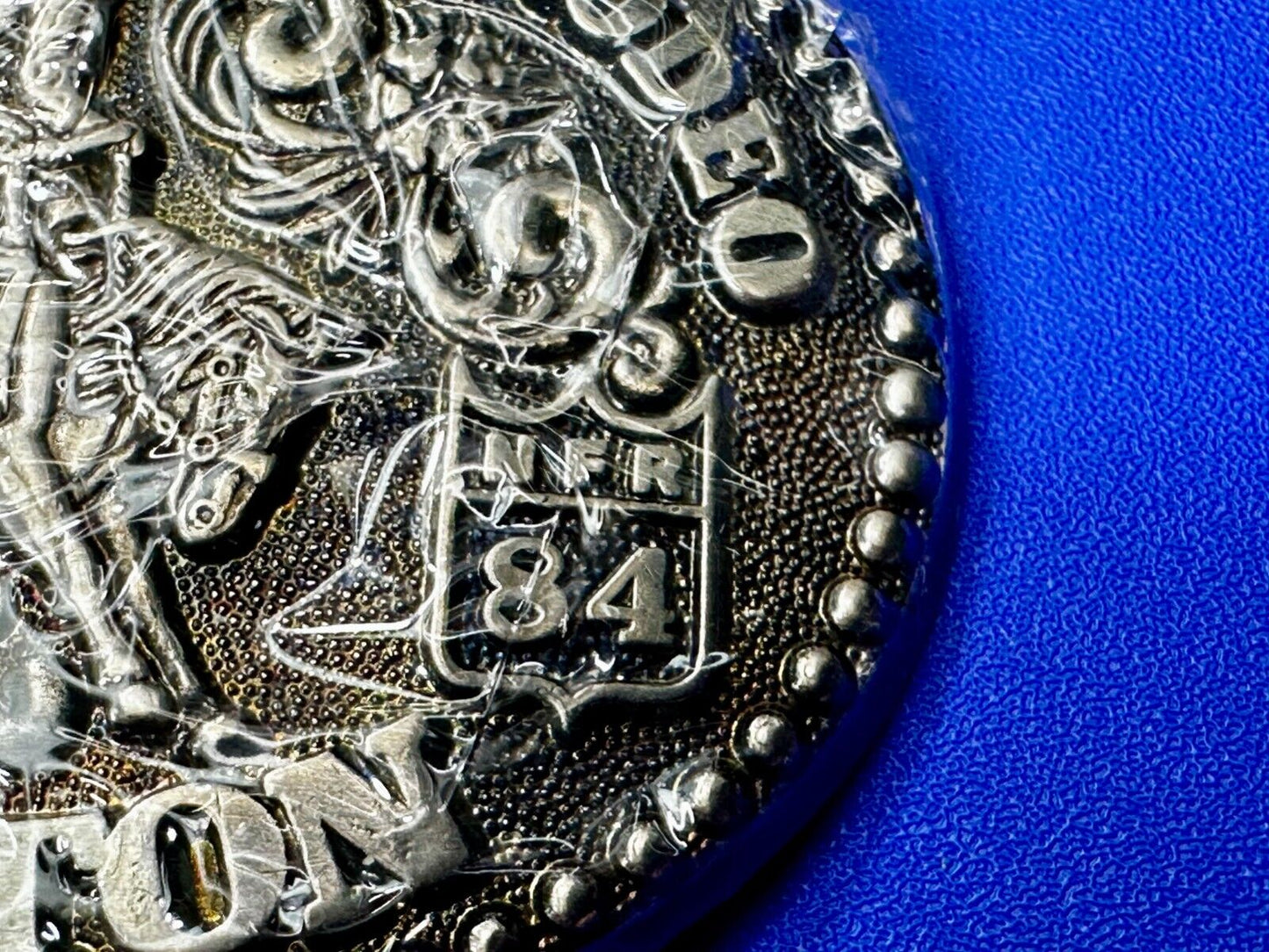 1984 Hesston National Finals Rodeo NFR Cowboys Youth Size NOS Belt Buckle