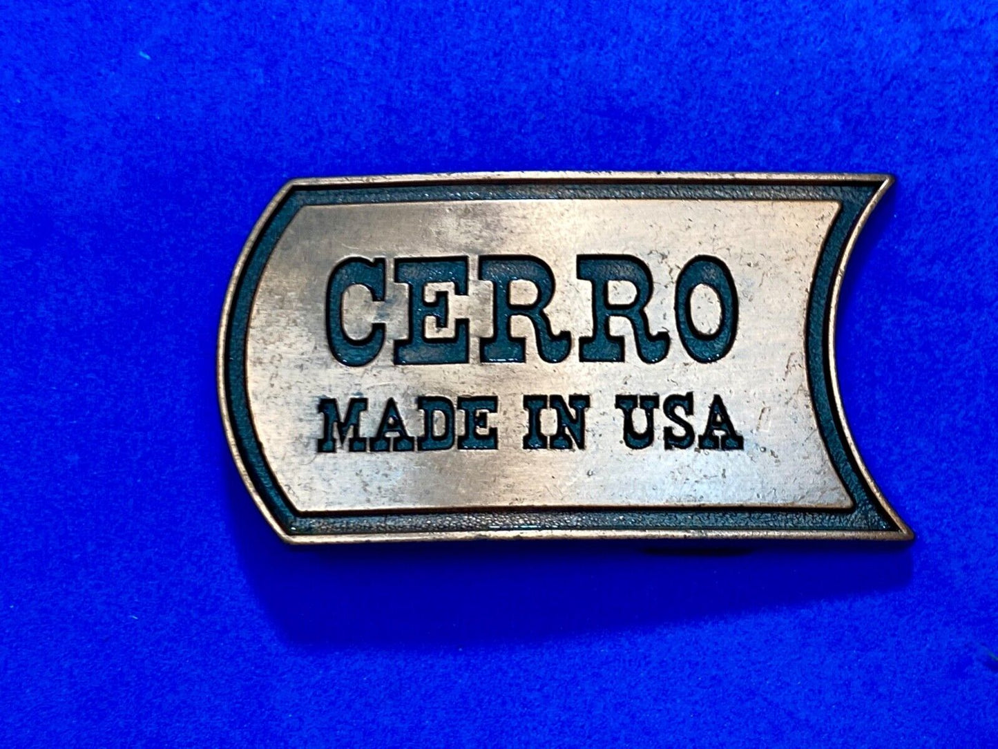 Vintage advertisement promo - Cerro, Made in USA company belt buckle