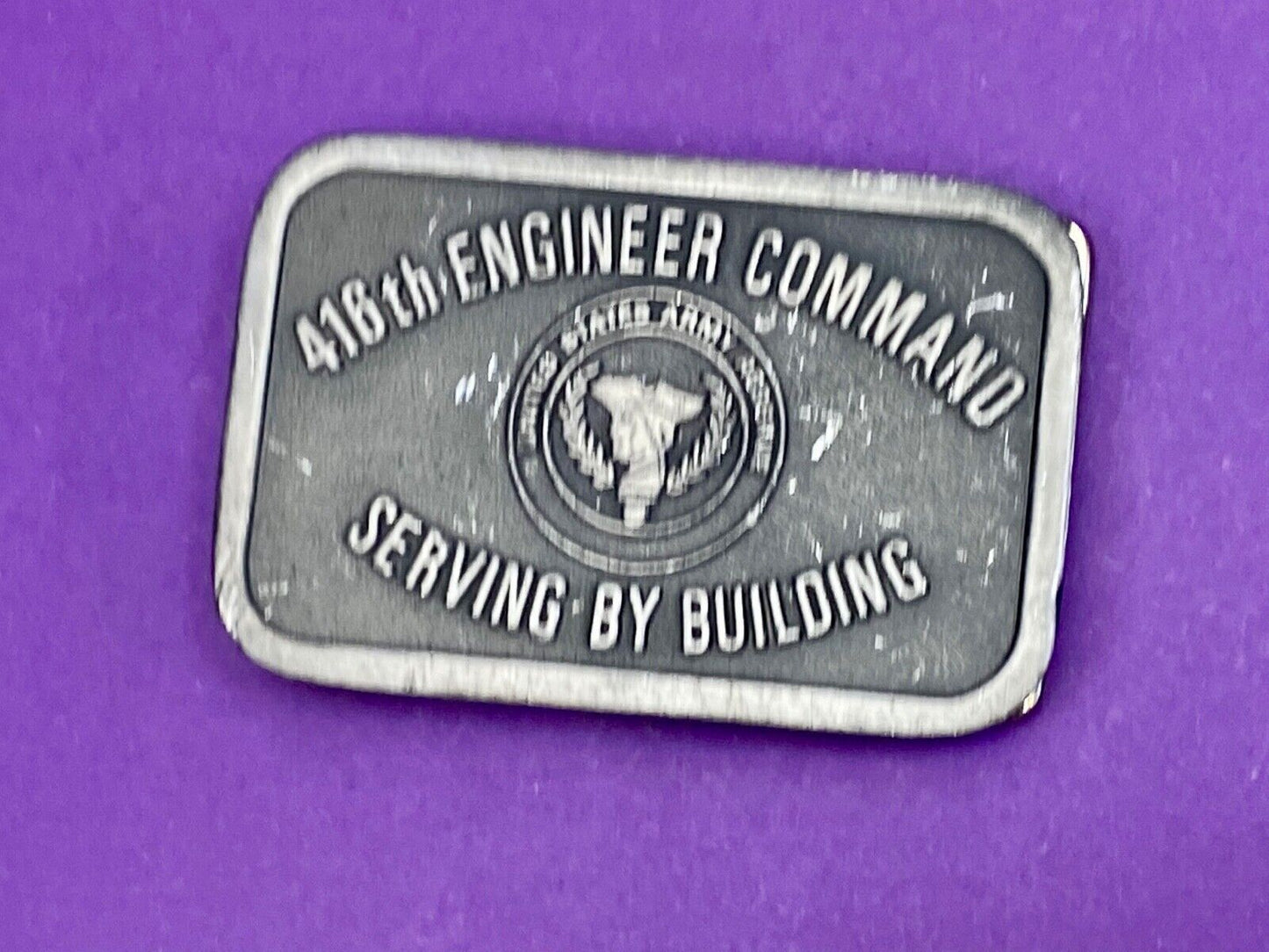United States Army Reserve 416th Engineer Command belt buckle serving by command
