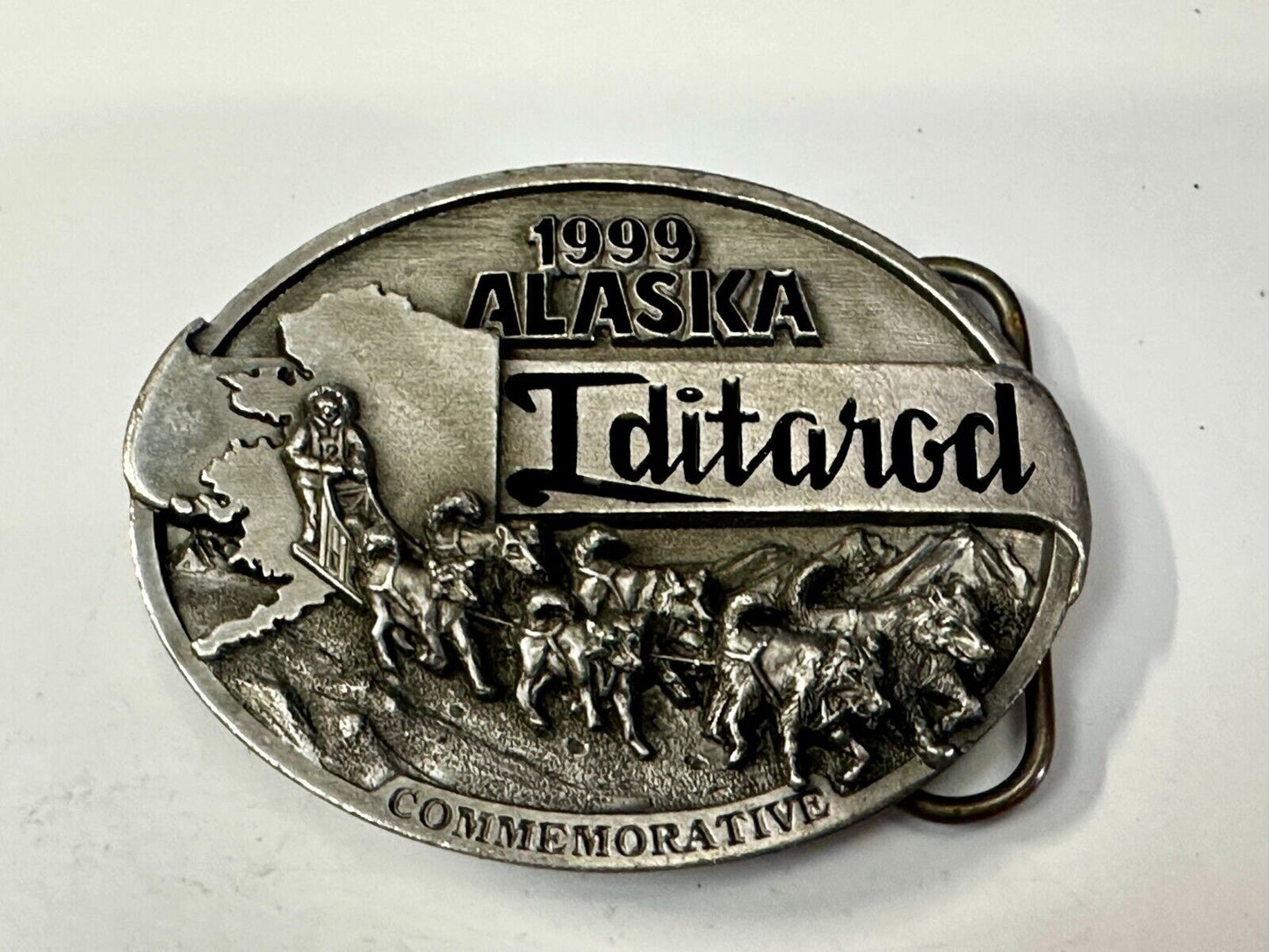 1999 Alaska Iditarod Commemorative Belt Buckle by Siskiyou