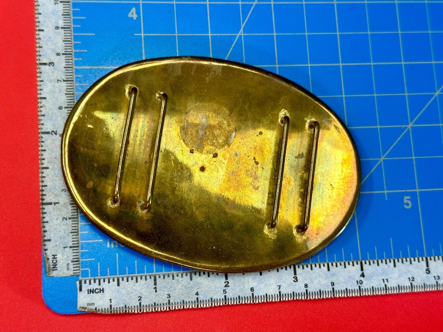 Beautiful Vintage shell theme natural brass belt slide buckle