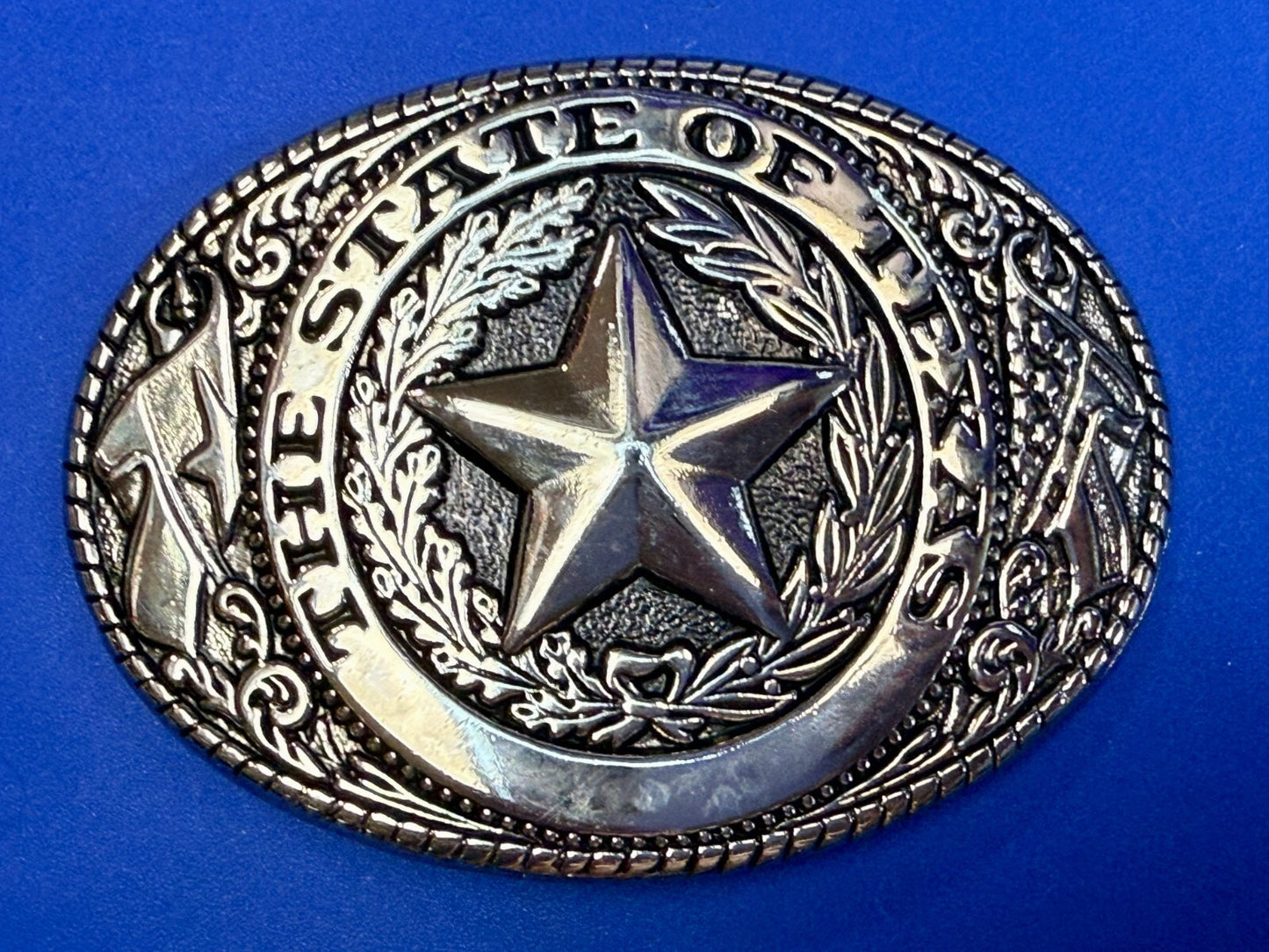 The Great State Of Texas Lone Star Commemorative Series Silver Color Belt Buckle