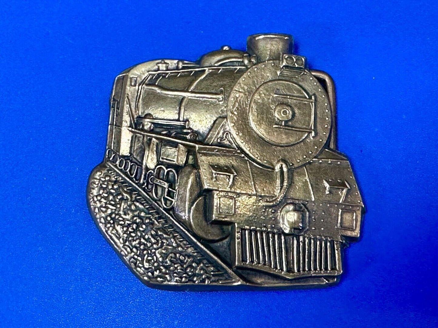 Train Rail Road Steam Engine vintage solid brass Baron Buckles belt buckle