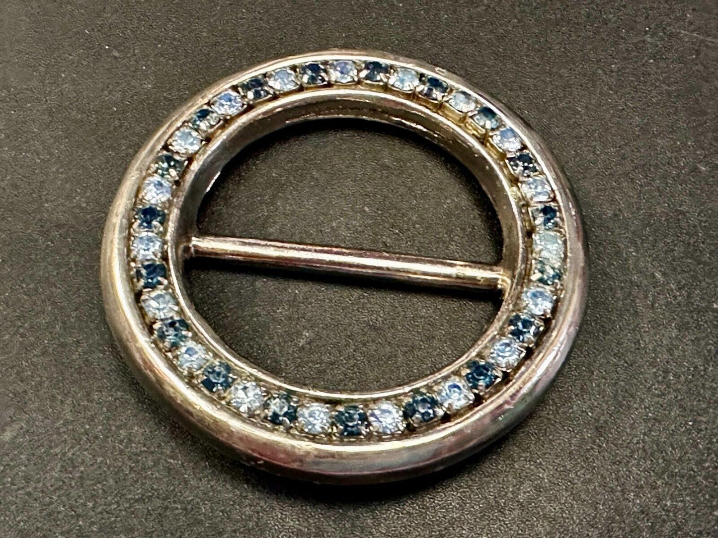 Beautiful Round Rhinestone Covered Replacement Dress Belt Scarf Slide Buckle