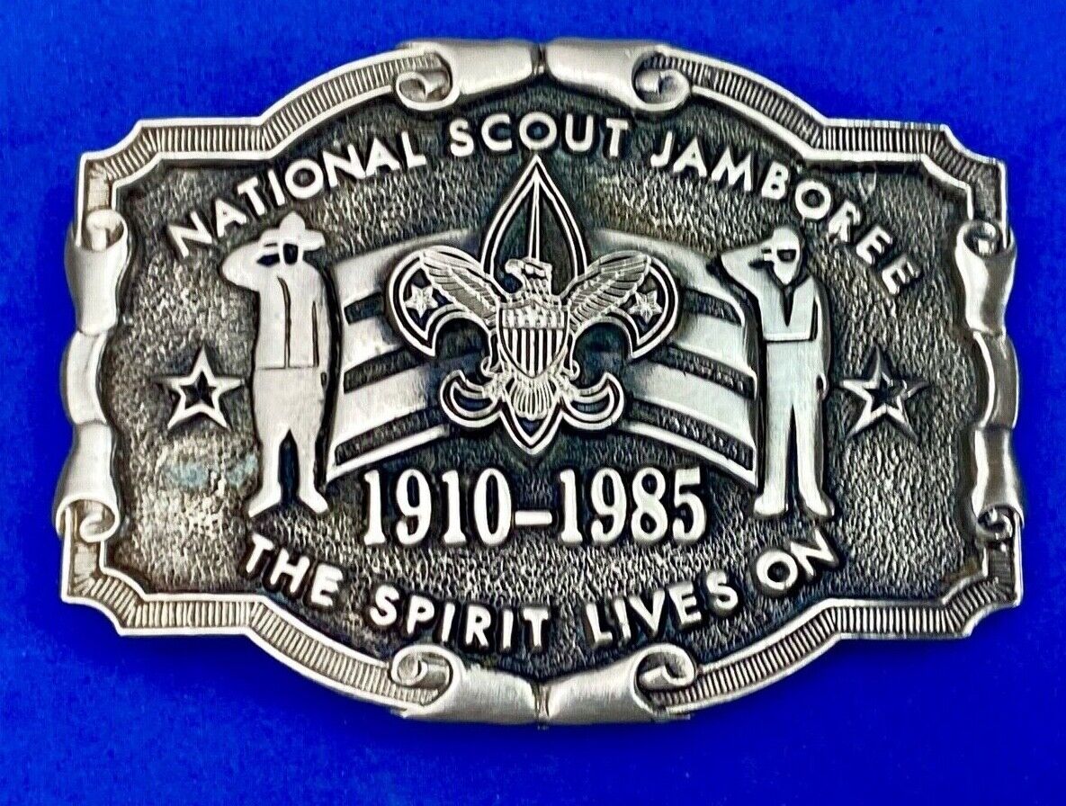 1985 National Scout Jamboree Belt Buckle Boy Scouts Of America By Texas Western