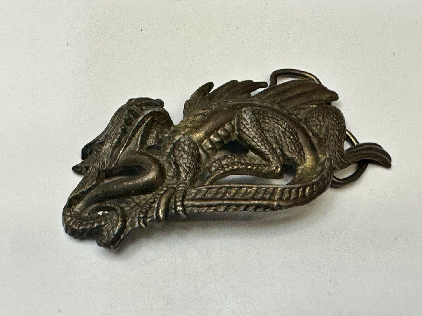 Vintage Chinese Dragon Vintage artisan? Large Oversized Belt Buckle