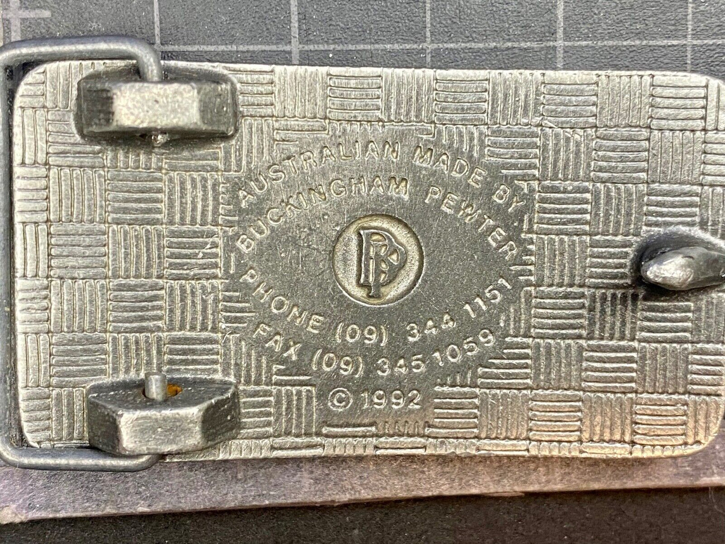 BHP Iron Ore Mobile Equipment Workshop Newman, Western Australia belt buckle
