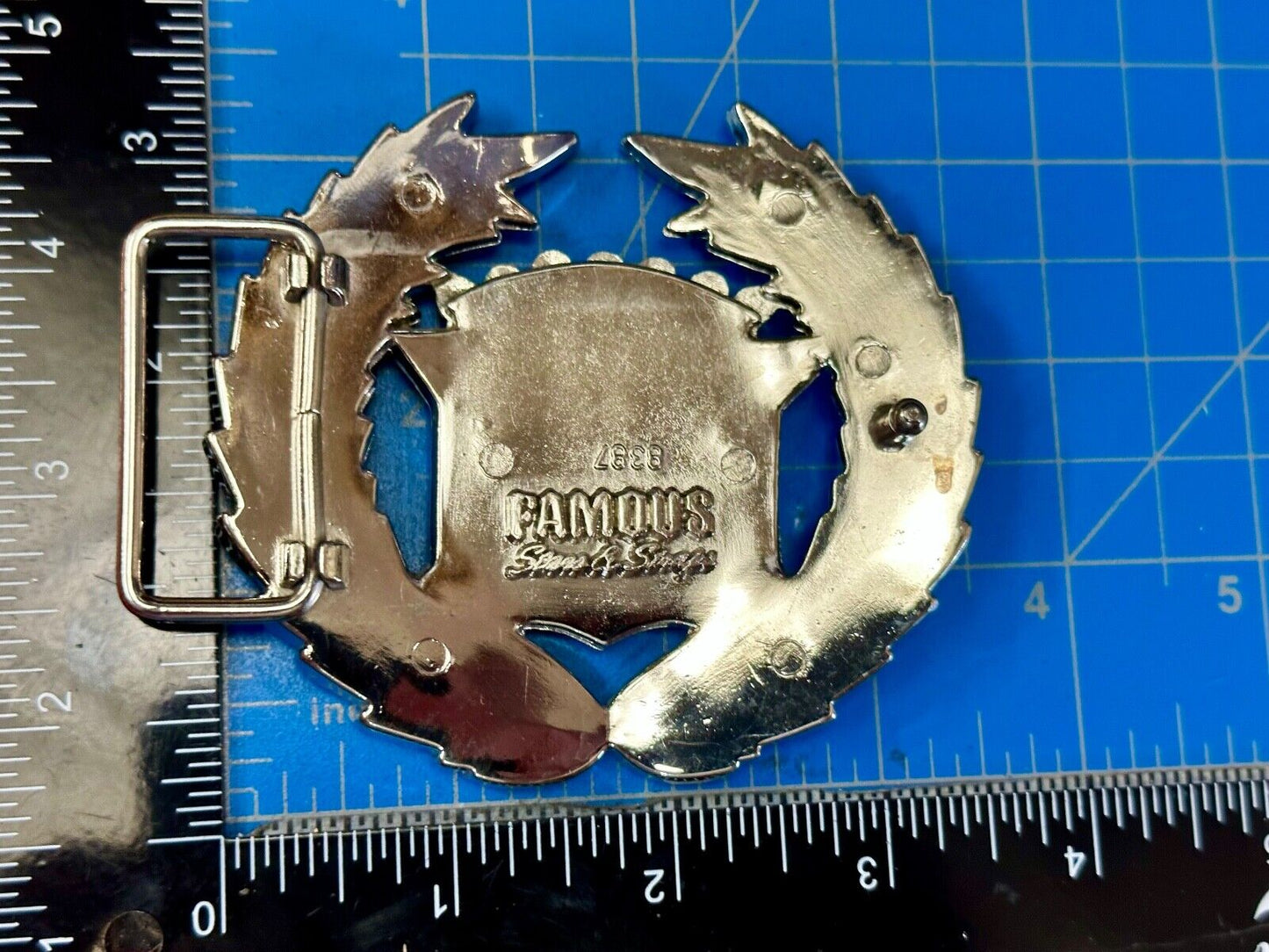 Vintage Cadillac Olive Branch Emblem Belt Buckle - Famous Stars & Straps