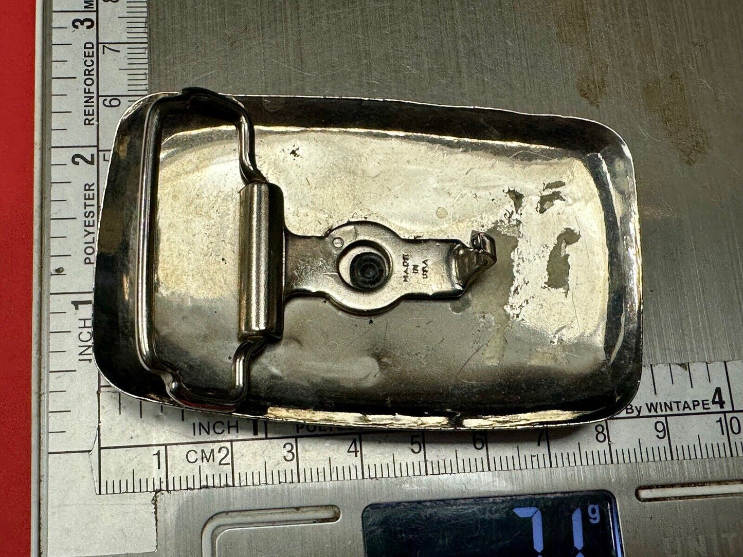 USA made Vintage Cowboy Boots - Western two tone belt buckle