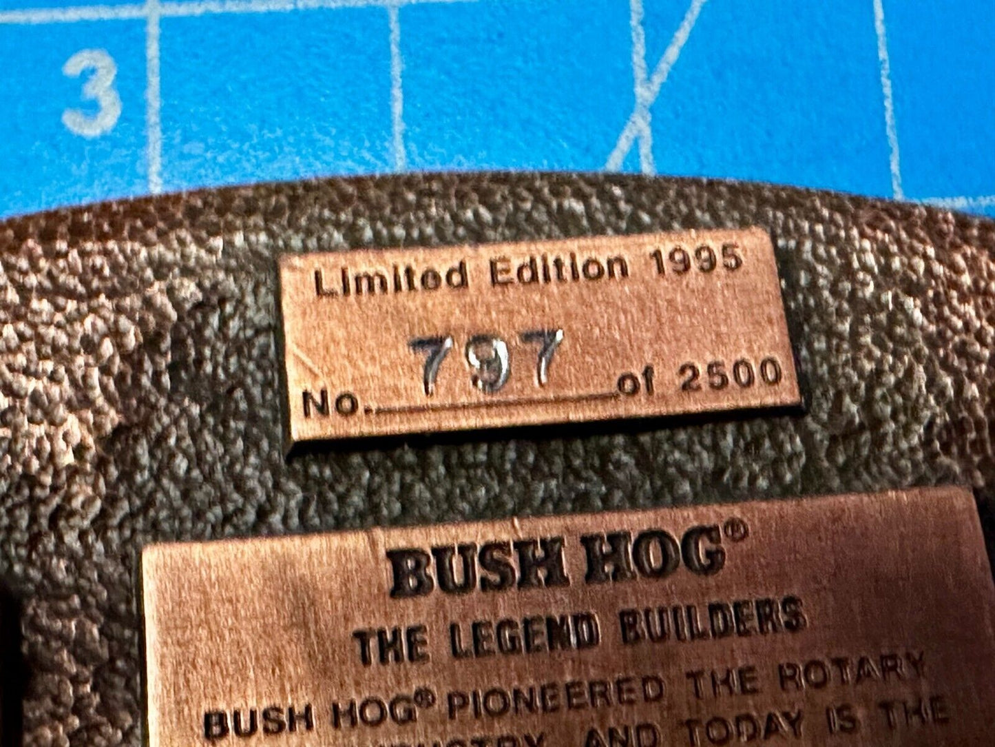1995 Bush Hog Vintage Farm Agriculture Lawn Care Belt Buckle By Spec Cast