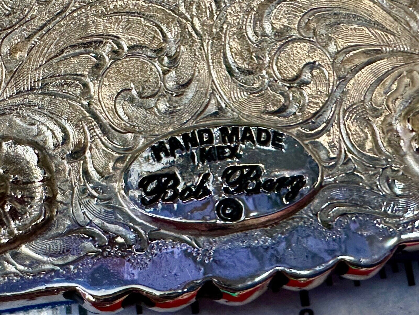 2004 Classic Select horsemanship CQHA Trophy belt buckle by Bob Berg