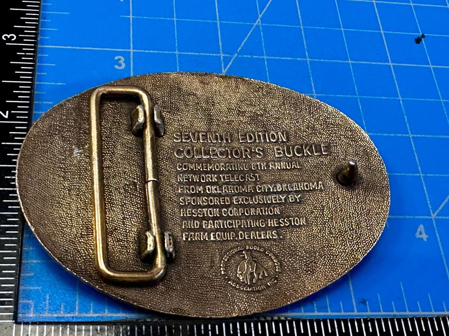 1981 Hesston National Finals Rodeo NFR Cowboys Belt Buckle - 7th edition