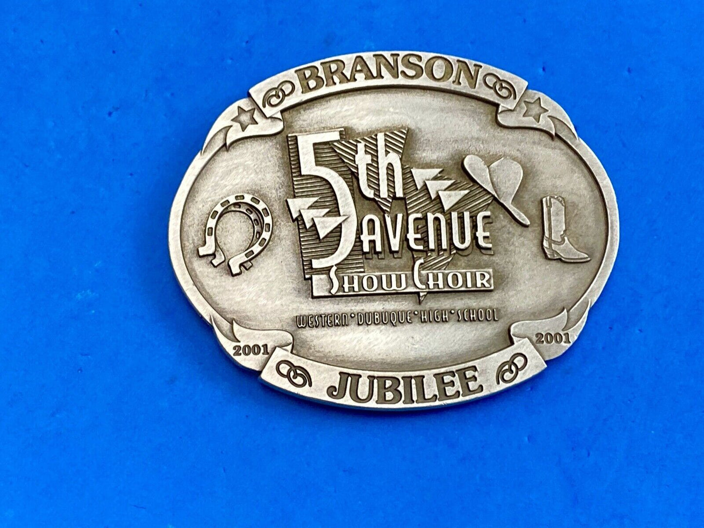 2001 Branson 5th avenue Jubilee Show Choir belt buckle by Spec Cast