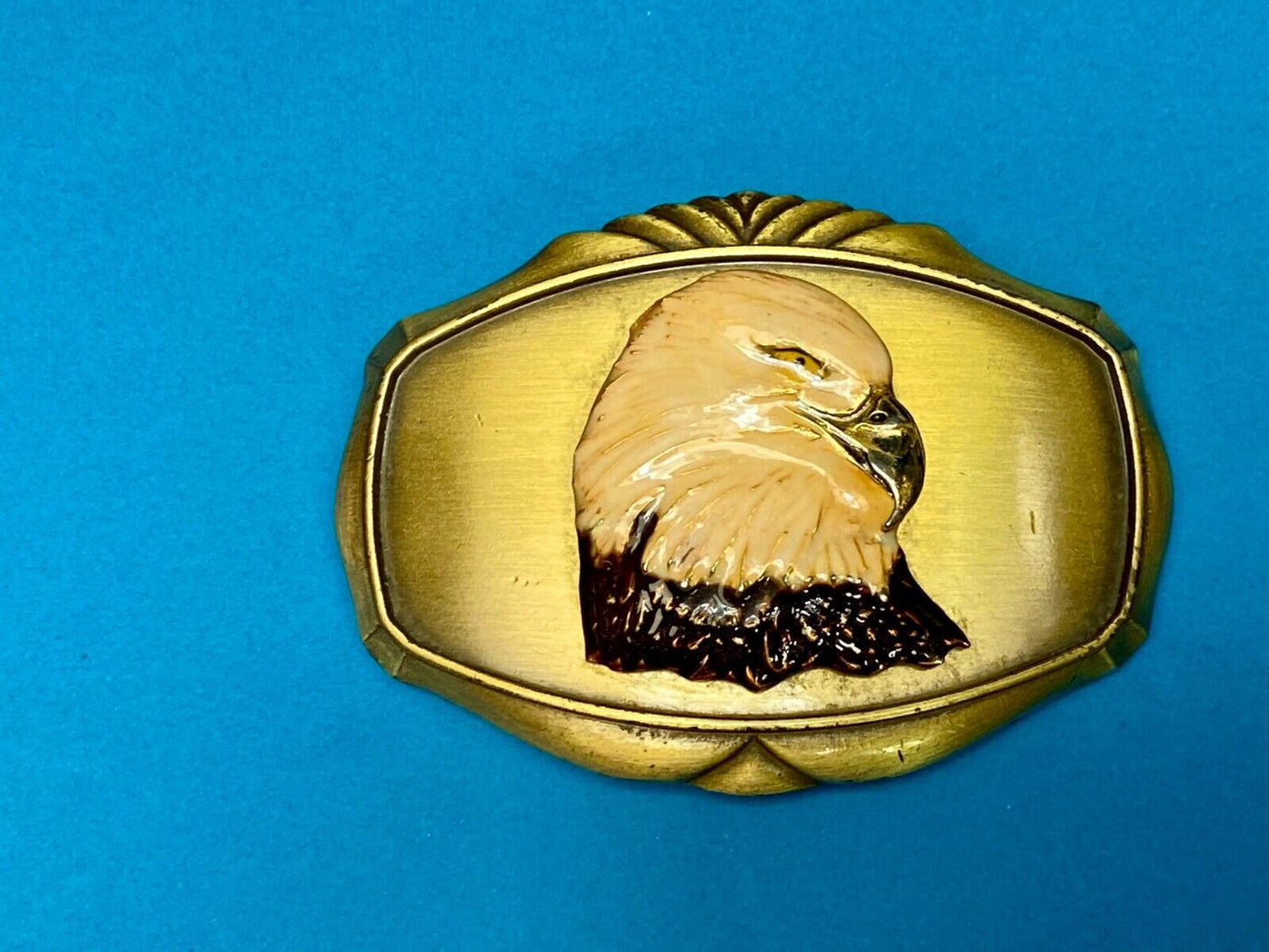 Vintage 1978 American Usa Bald Eagle Commemorative Belt Buckle By Raintree