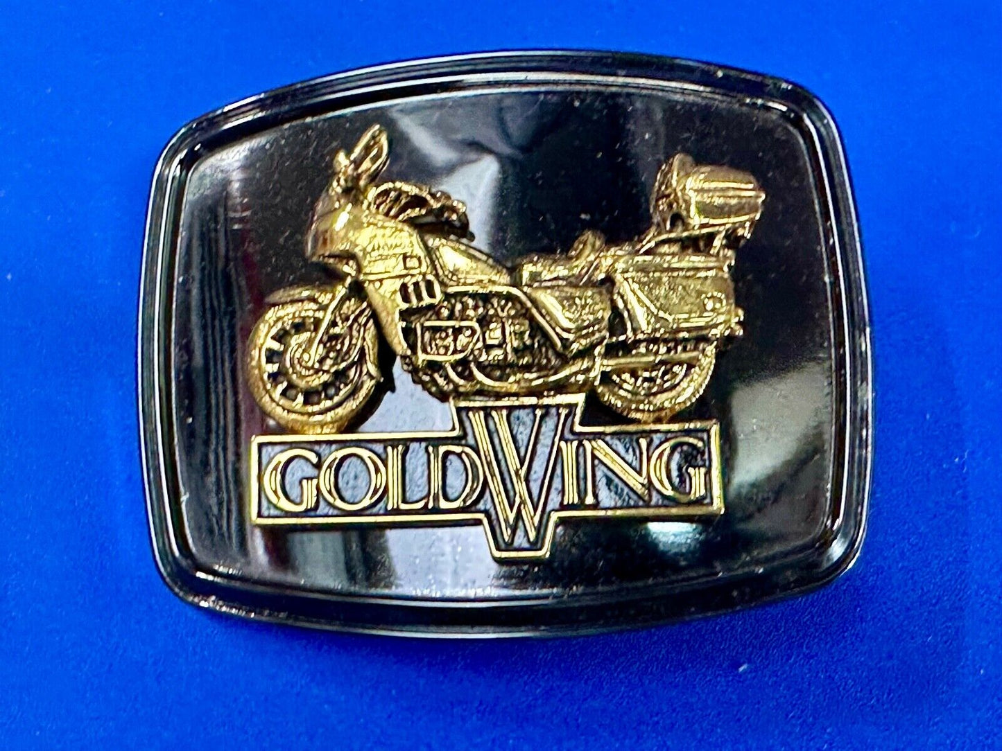 Vintage 1979 Goldwing Motorcycle Metal Belt Buckle by Raintree