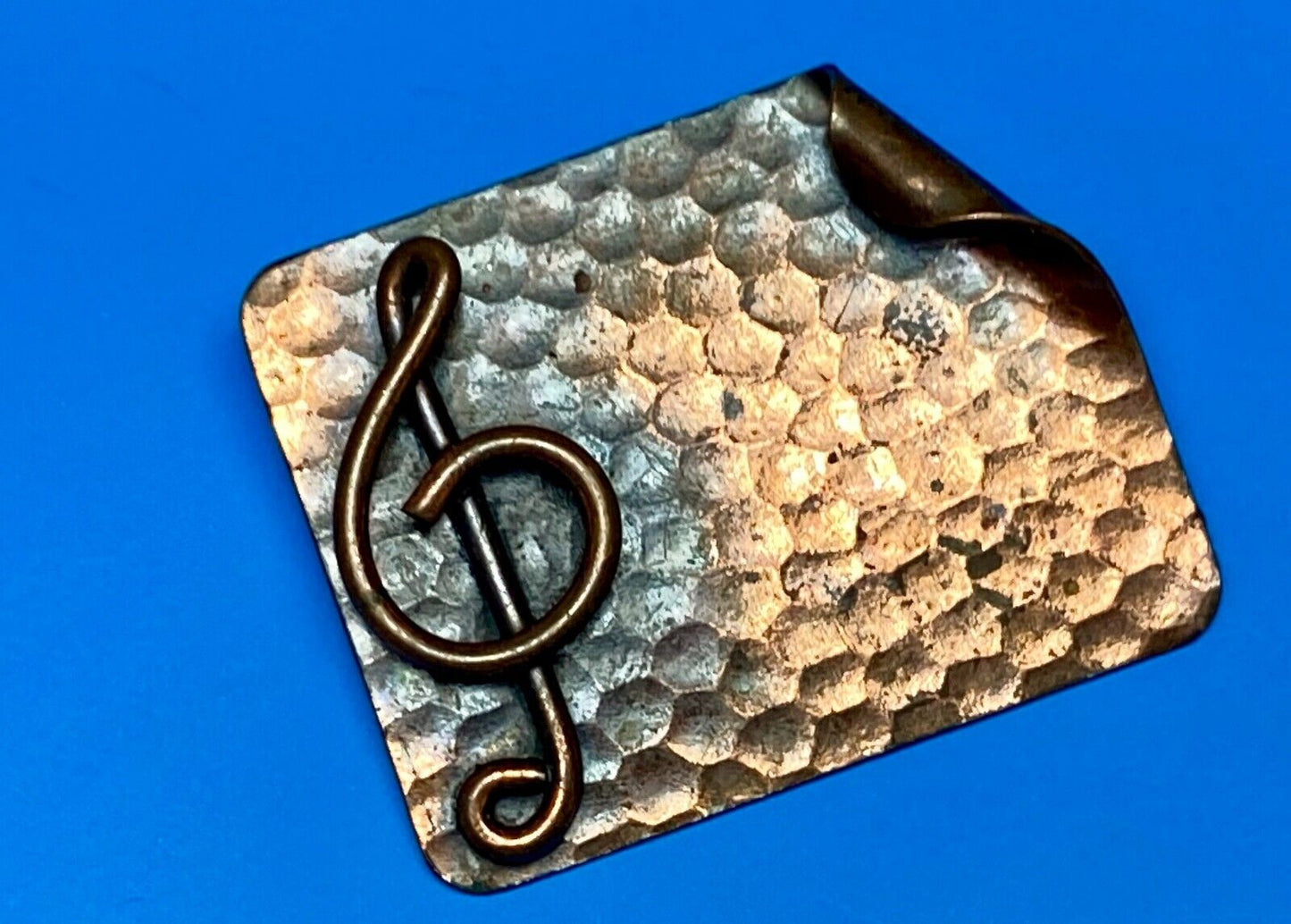 Vintage Brooch Marshall Treble Clef Music Sign Symbol Sheet music pin