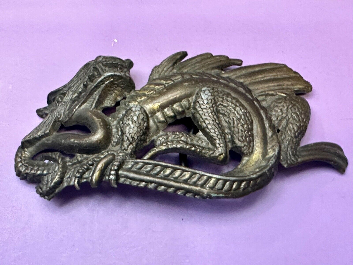 Vintage Chinese Dragon Vintage artisan? Large Oversized Belt Buckle
