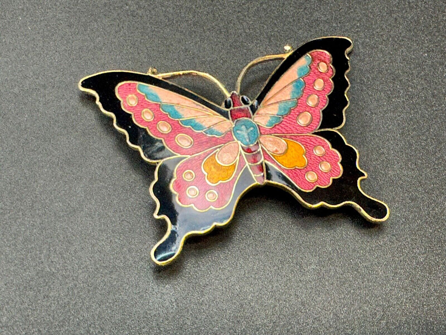 Beautiful India Inspired colorful butterfly shaped belt slide scarf clip