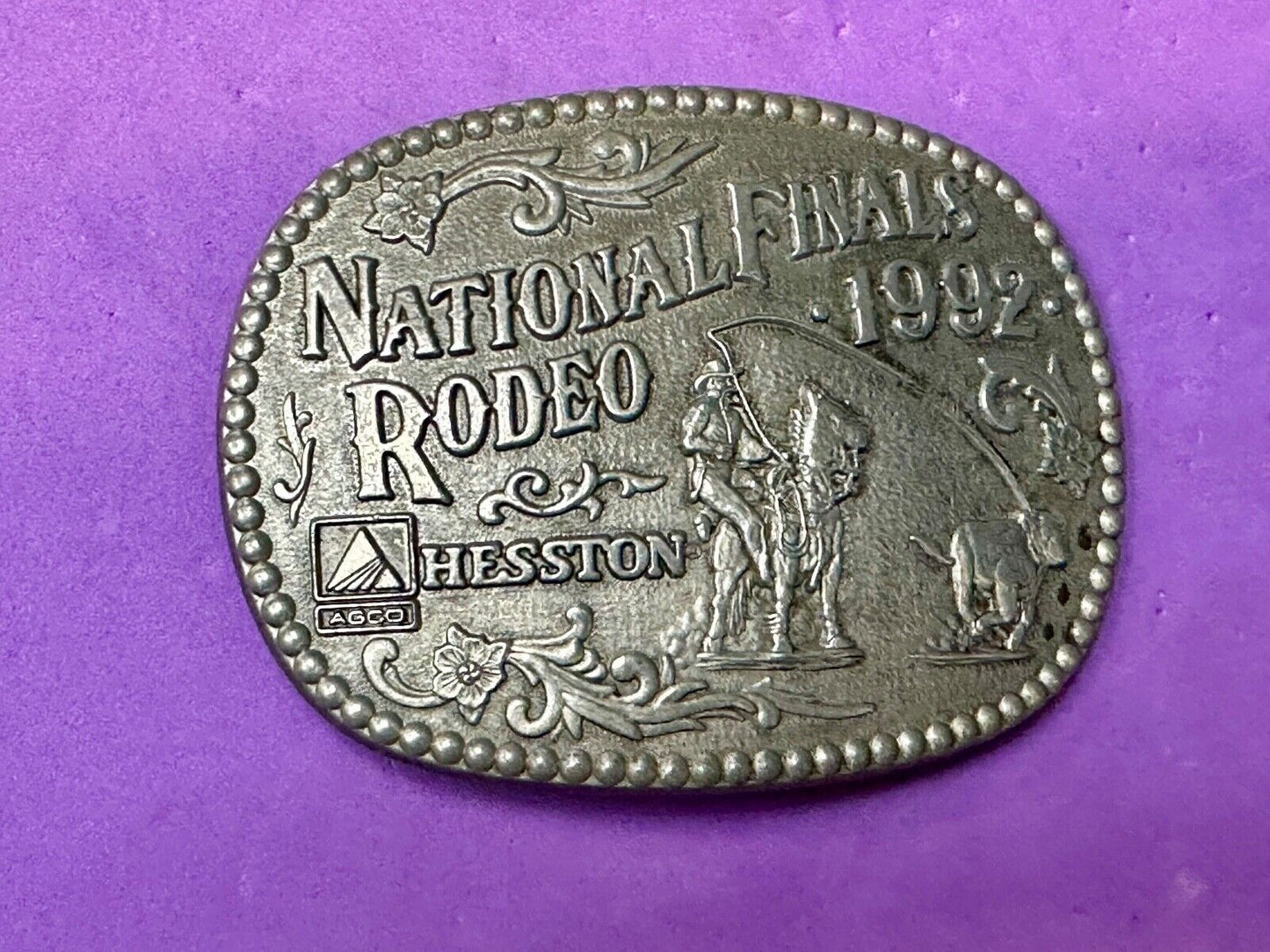 1992 Award Design Medals NFR National Finals Rodeo belt buckle